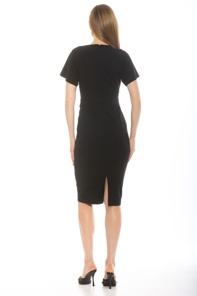 Clara Crewneck Draped Dress