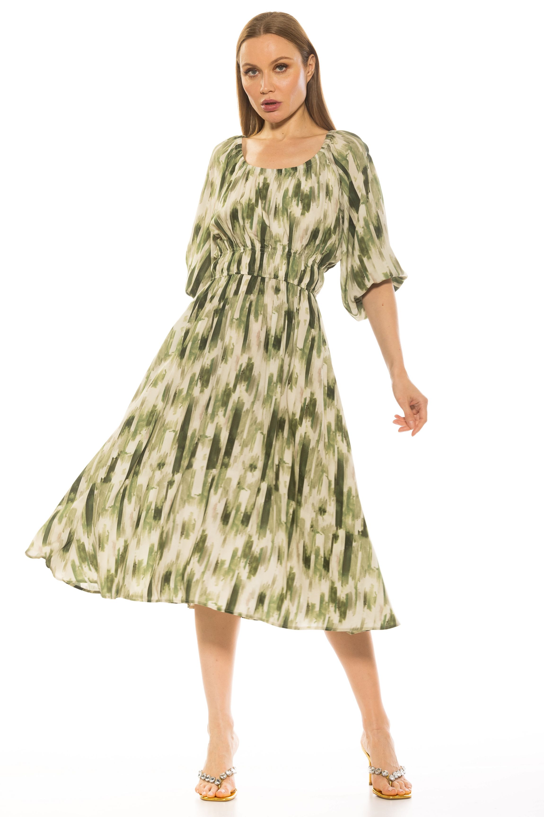 Emily Scoopneck Fit And Flare Dress