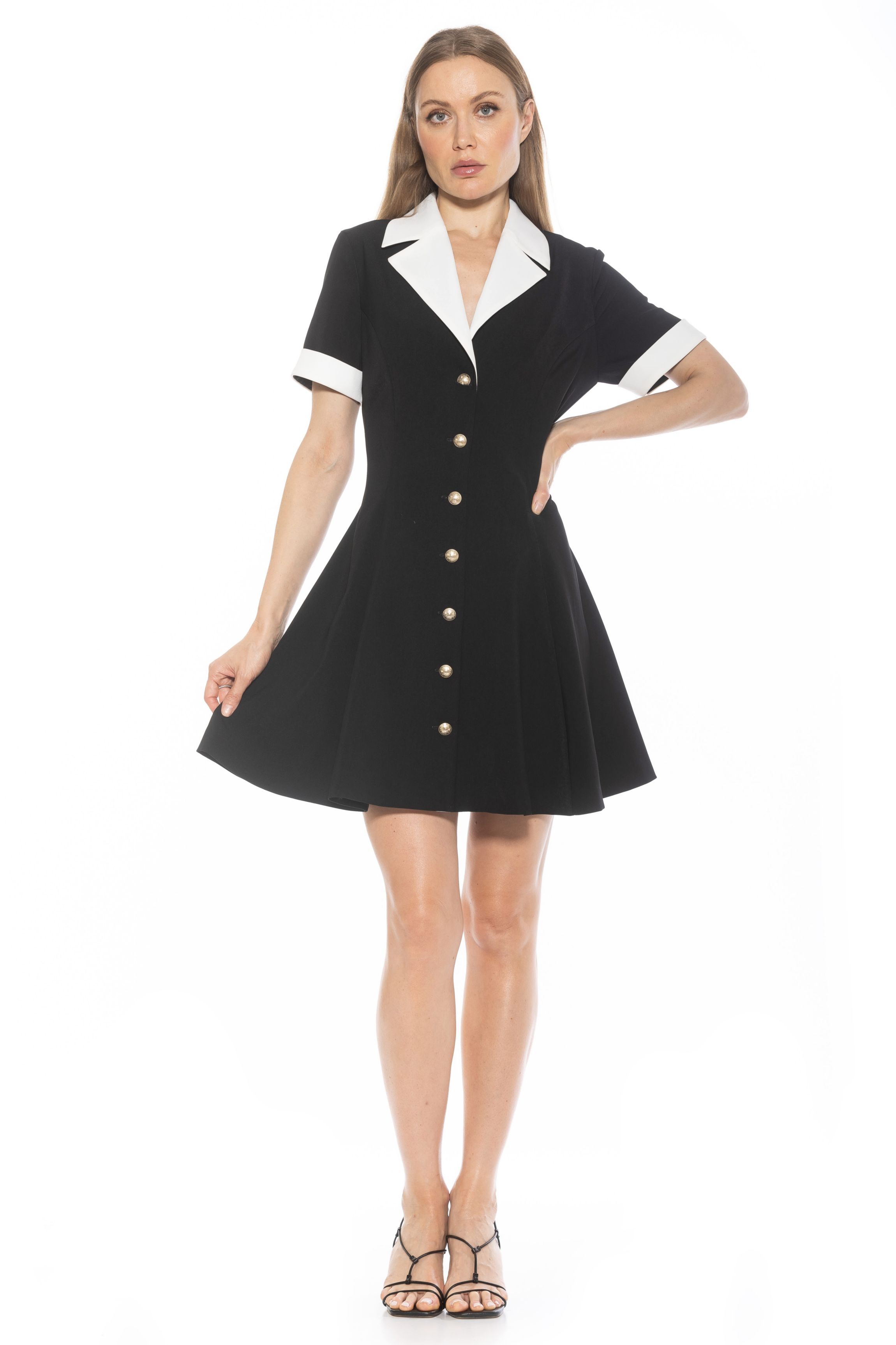 Linus Collar Fit And Flare Dress