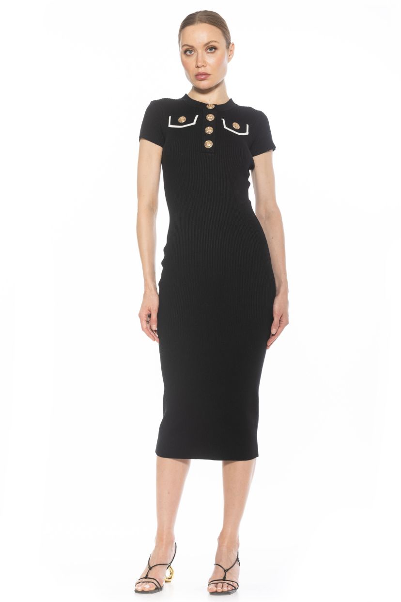 Rhys Crewneck Knit Midi Dress