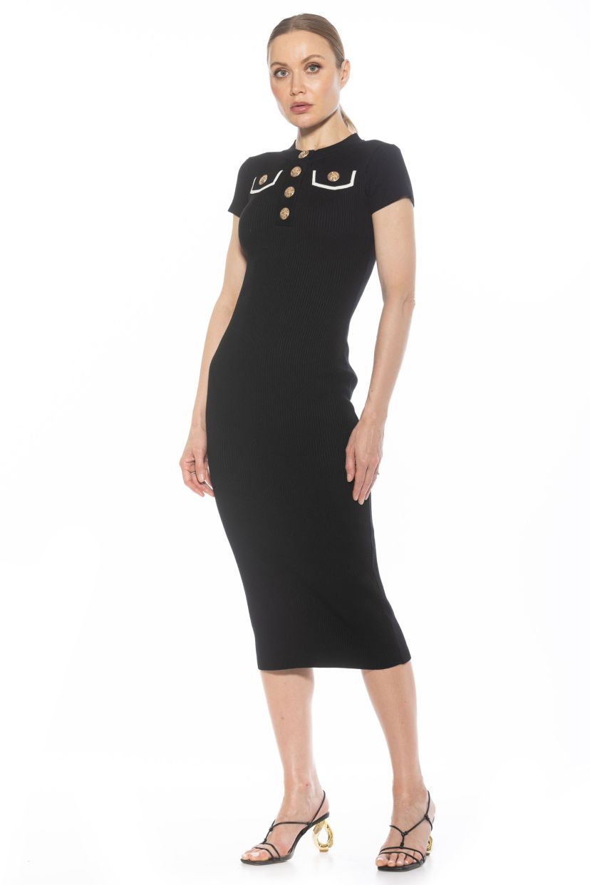 Rhys Crewneck Knit Midi Dress