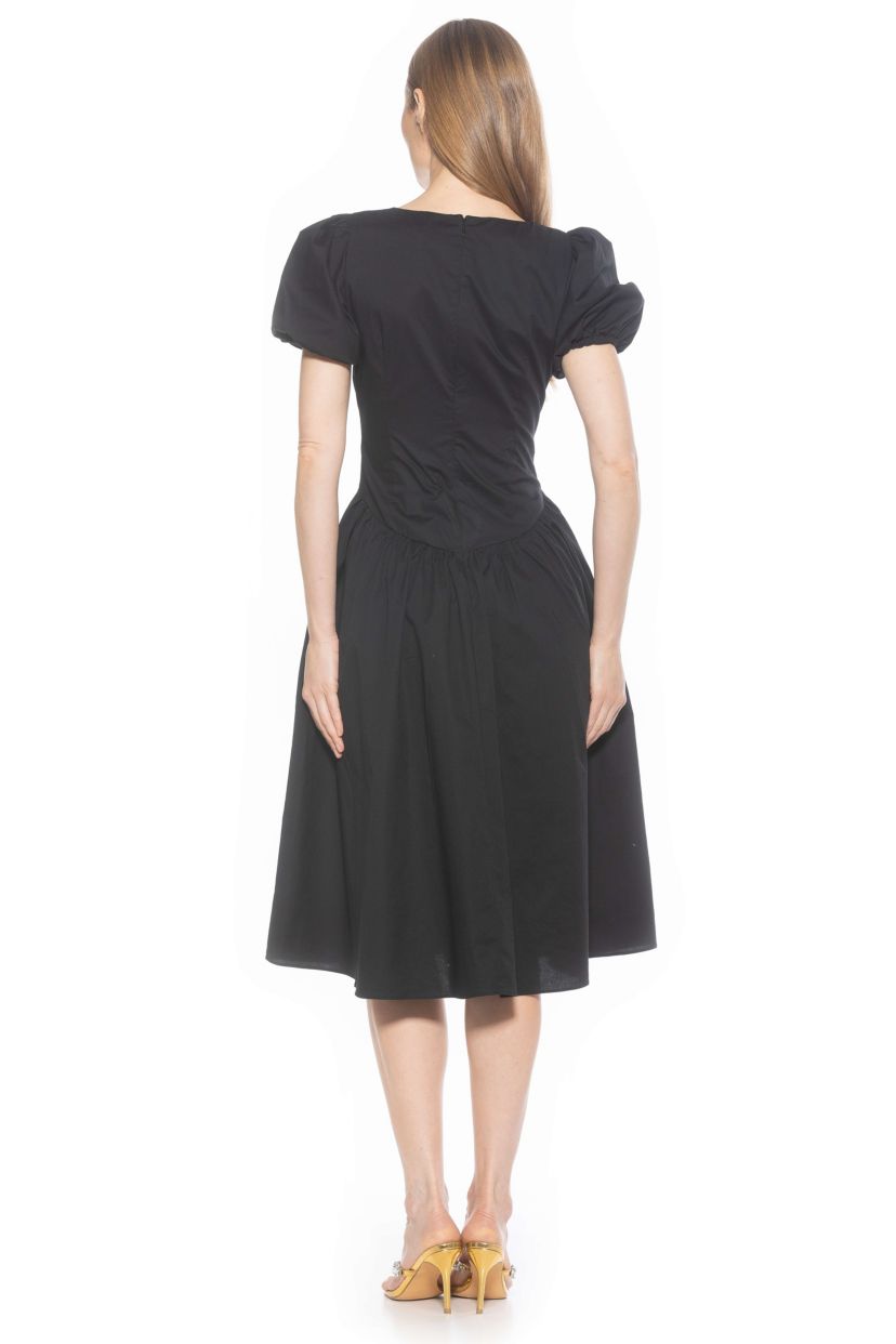 Jessi Portrait Neck Midi Dress