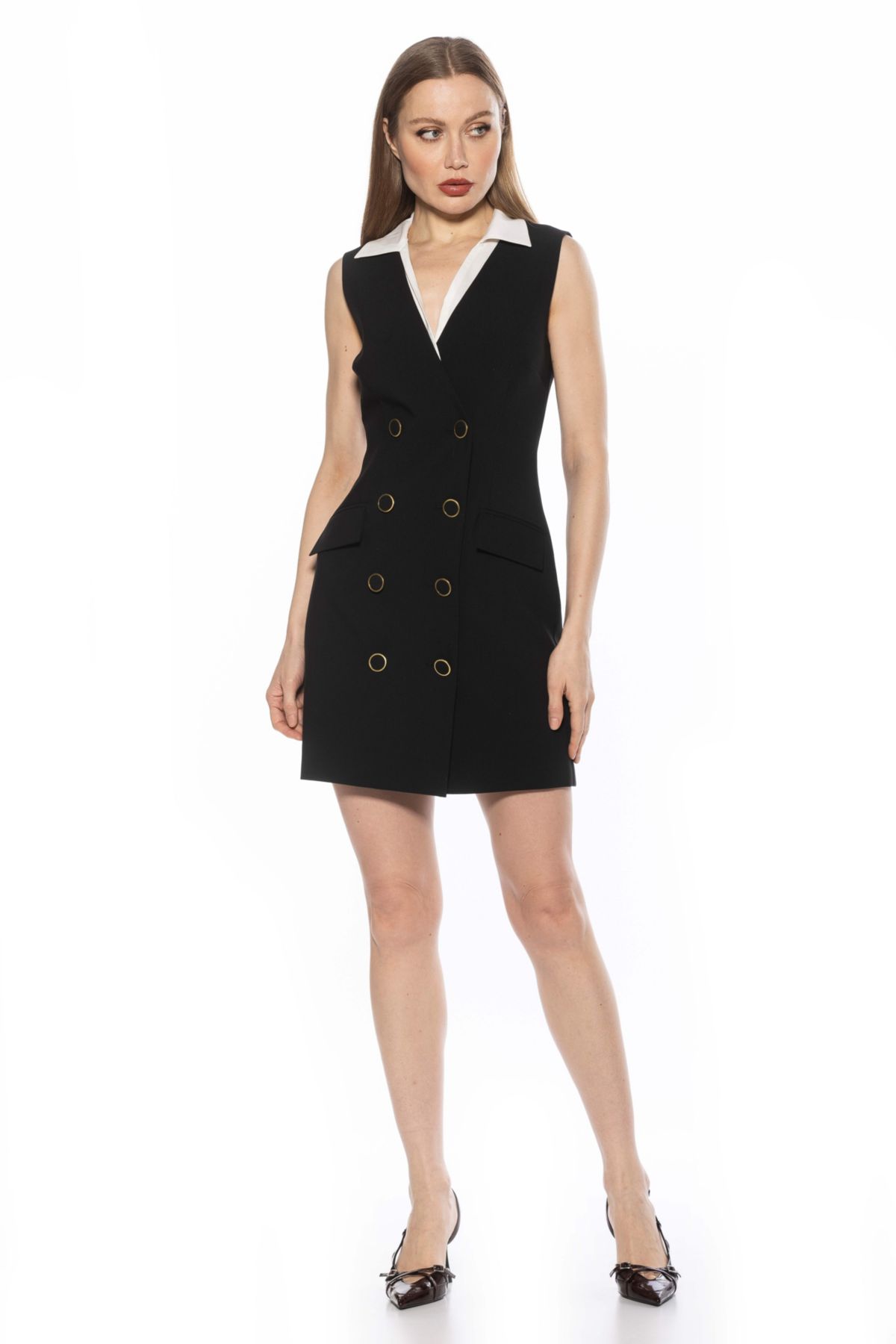 Rune Sleeveless Collar Vest Dress
