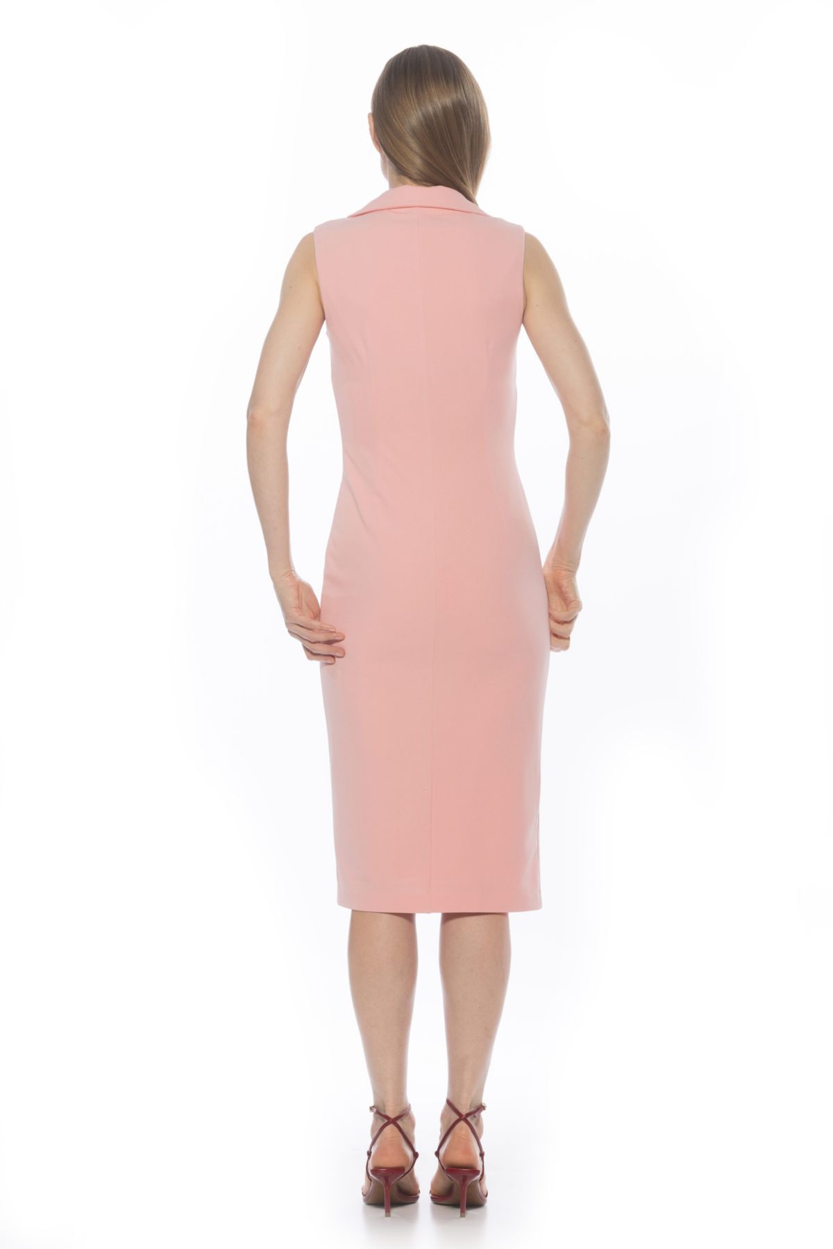 Jean Button Down Midi Sheath Dress