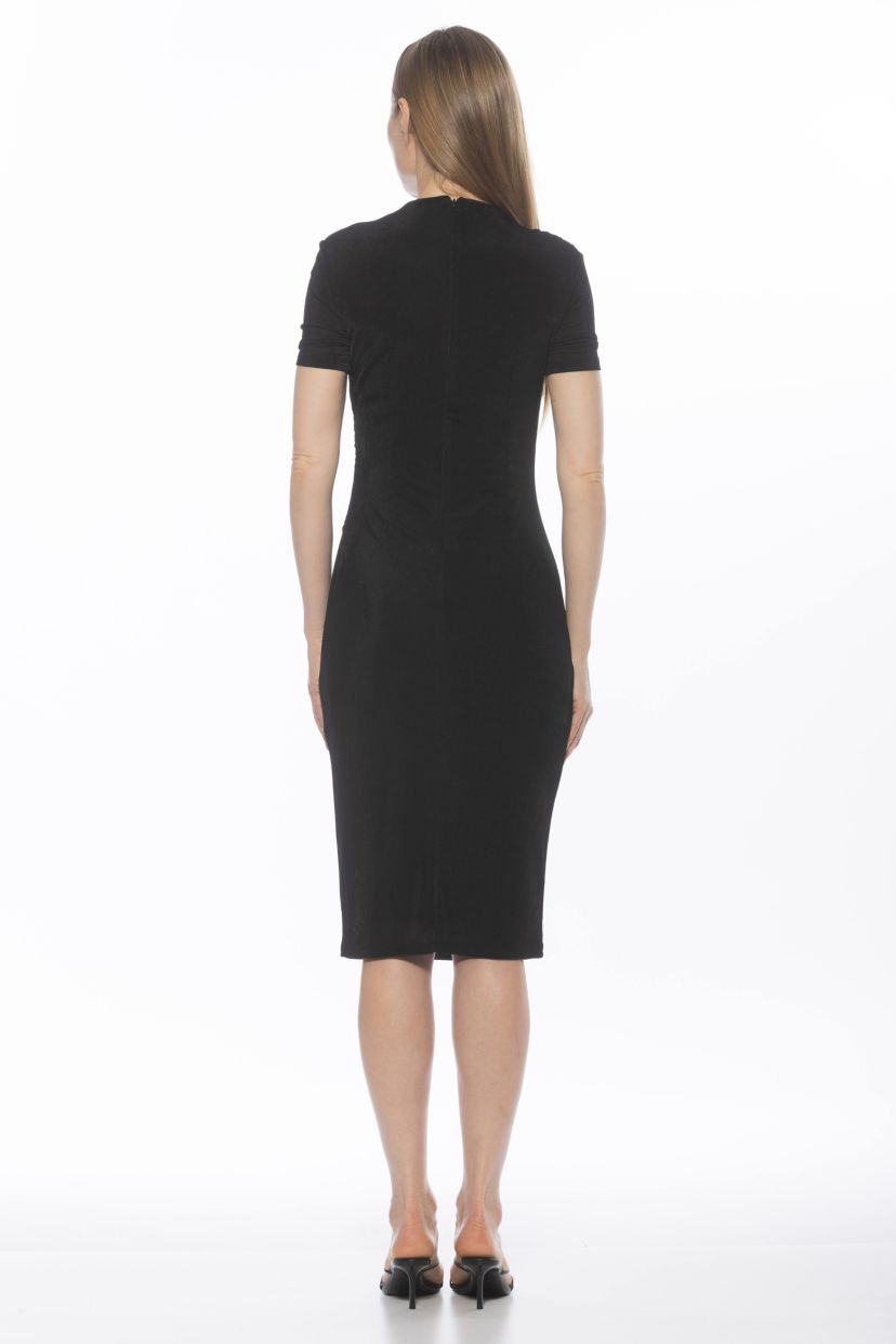 Santal Short Sleeve Draped Midi Dress