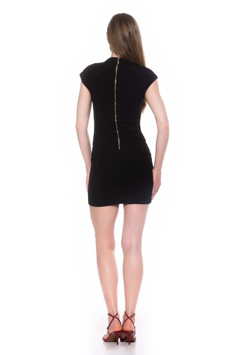 Em Cap Sleeve Belted Mini Dress