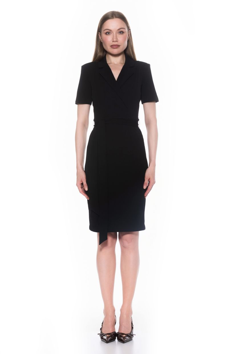 Lynne Midi Sheath Dress With Belt