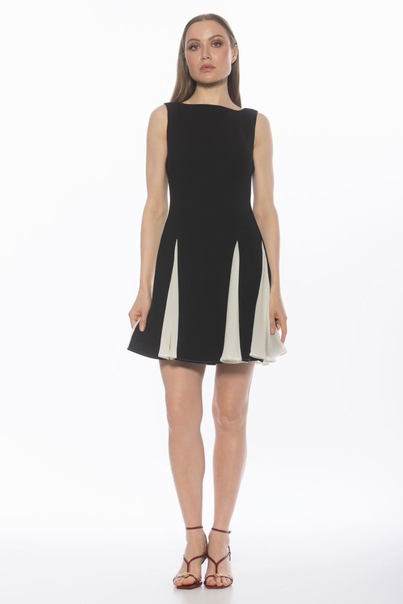 Dianis Boatneck Fit And Flare Dress