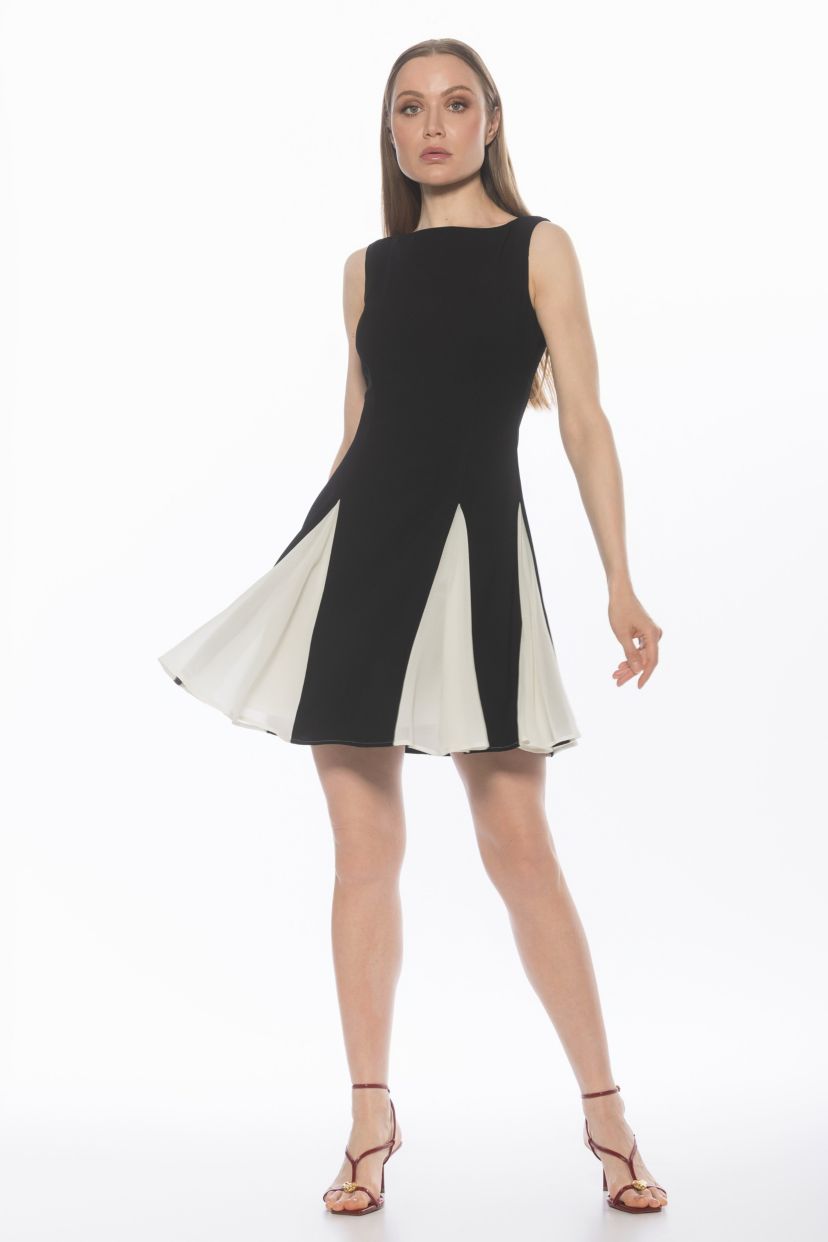 Dianis Boatneck Fit And Flare Dress