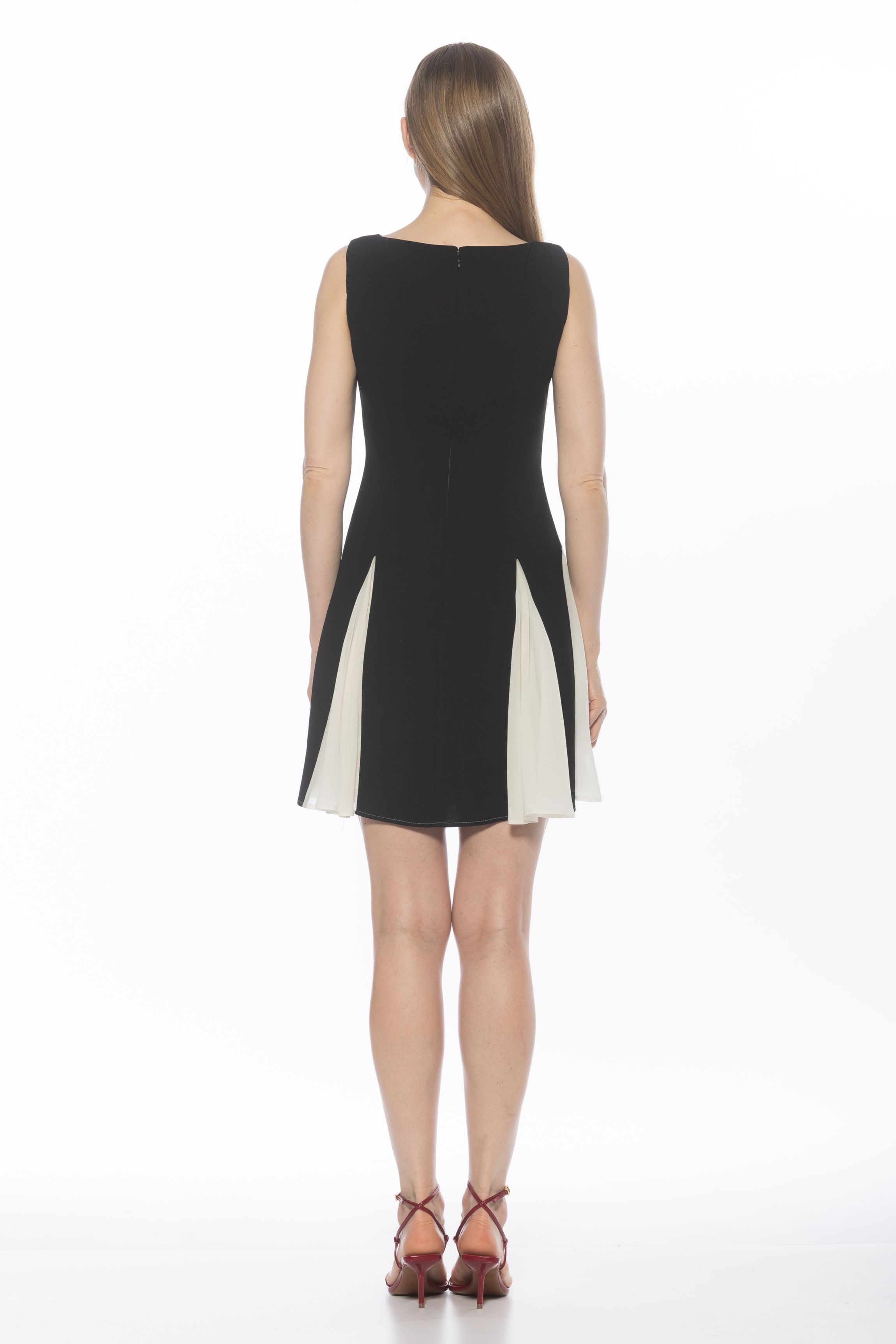 Dianis Boatneck Fit And Flare Dress