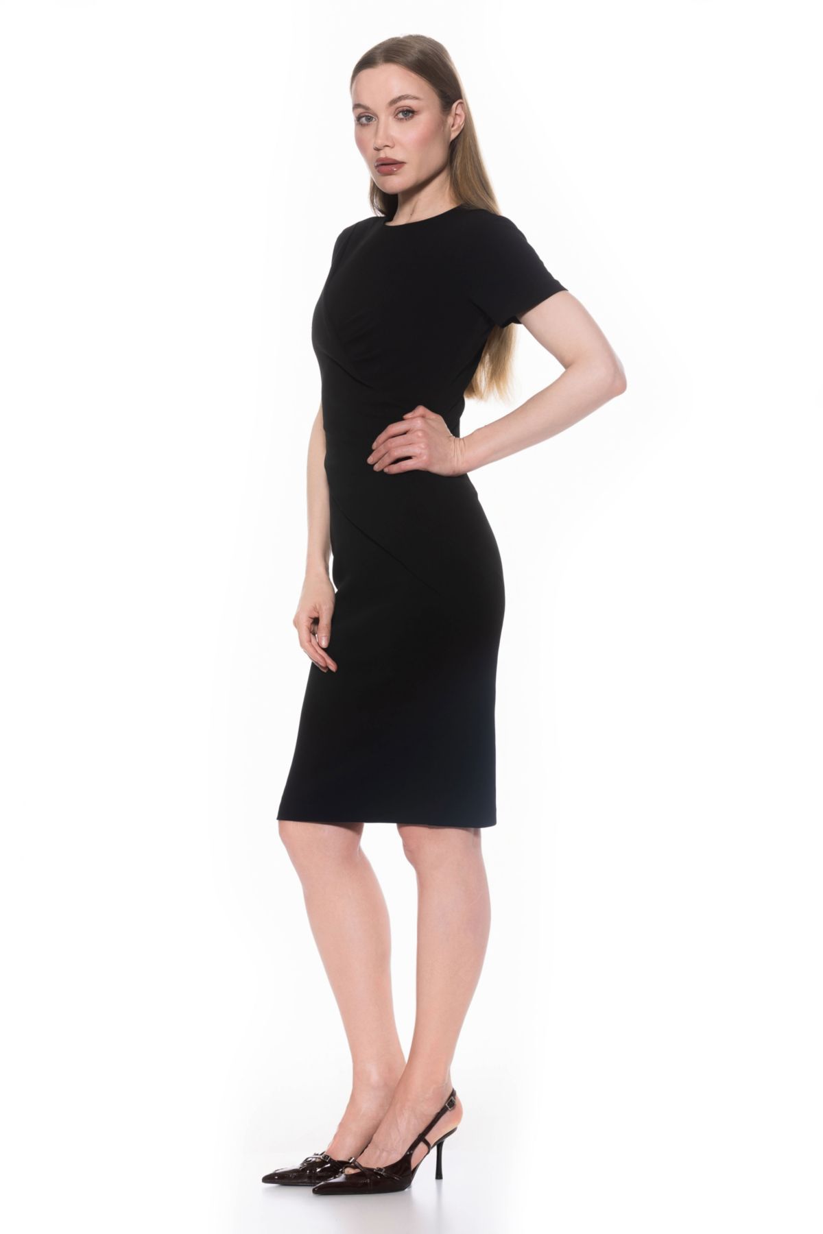Faith Scoop Neck Midi Dress