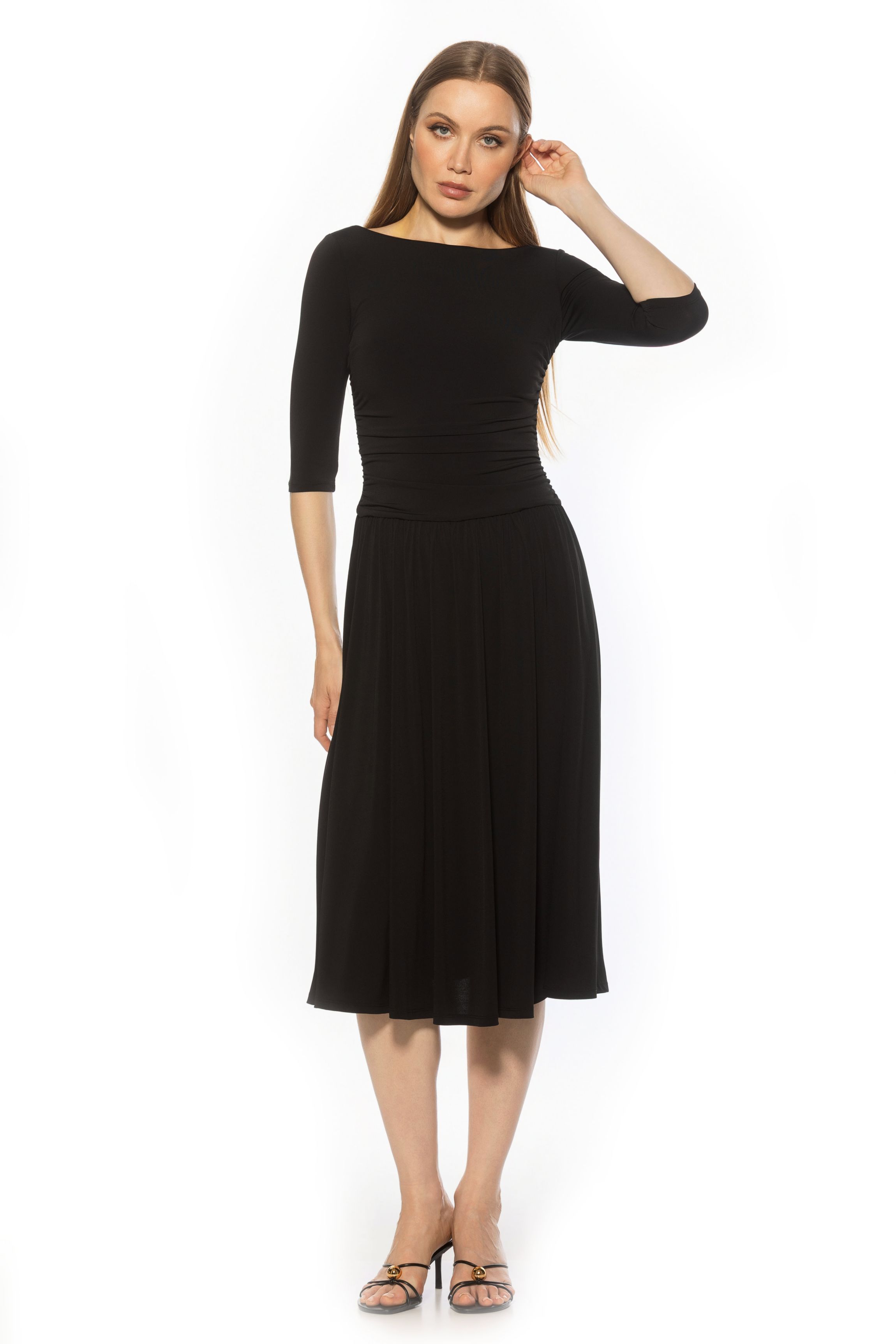 Jada Portrait Neck Maxi Dress