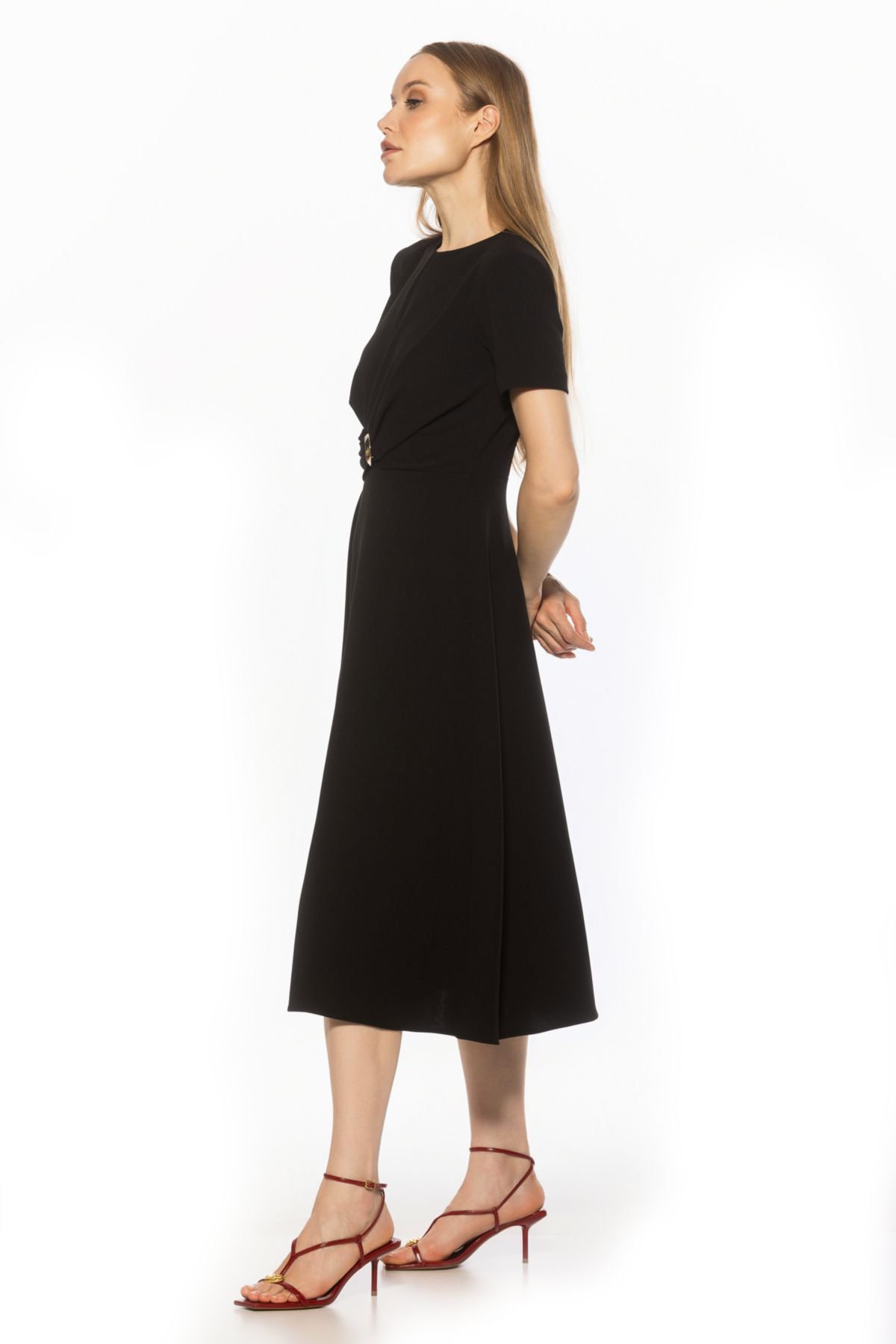 Xi Crewneck Fit And Flare Dress