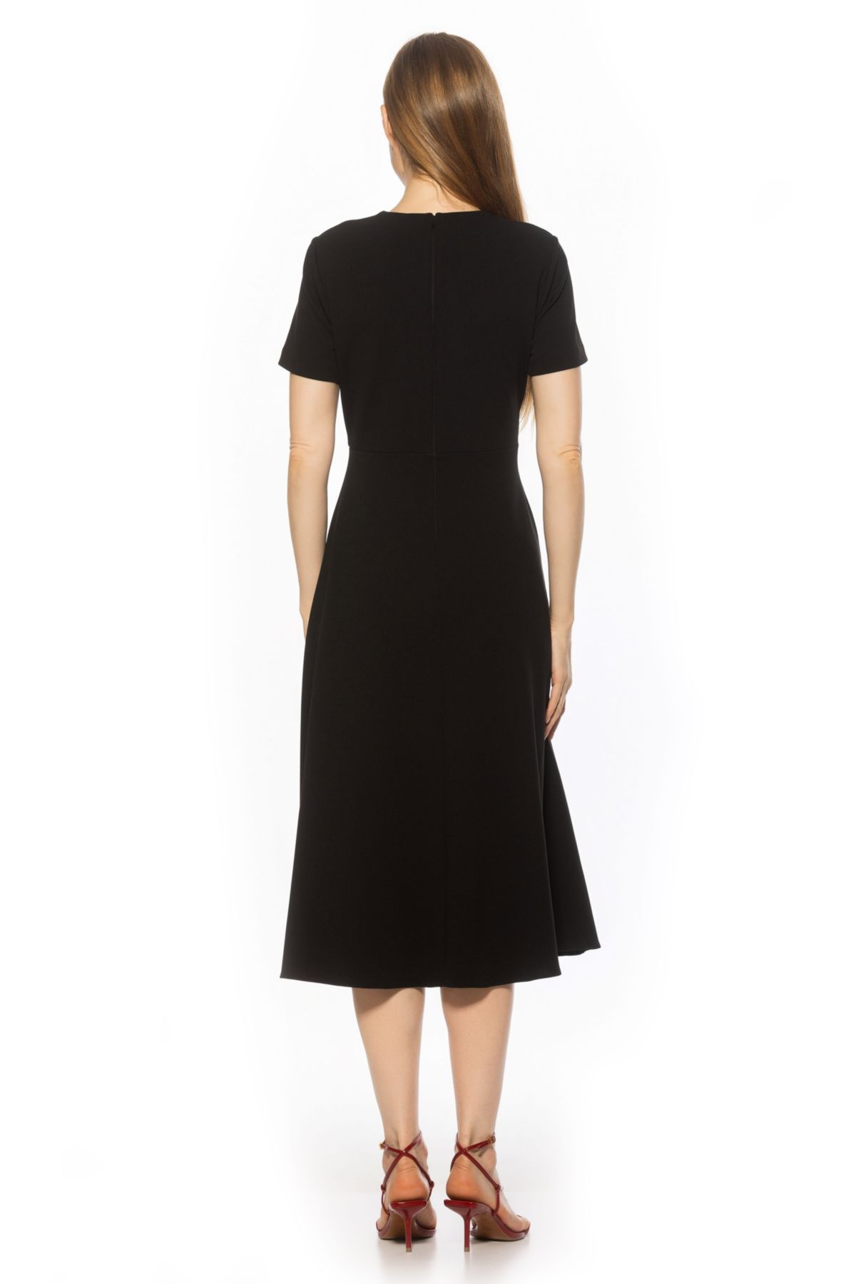 Xi Crewneck Fit And Flare Dress