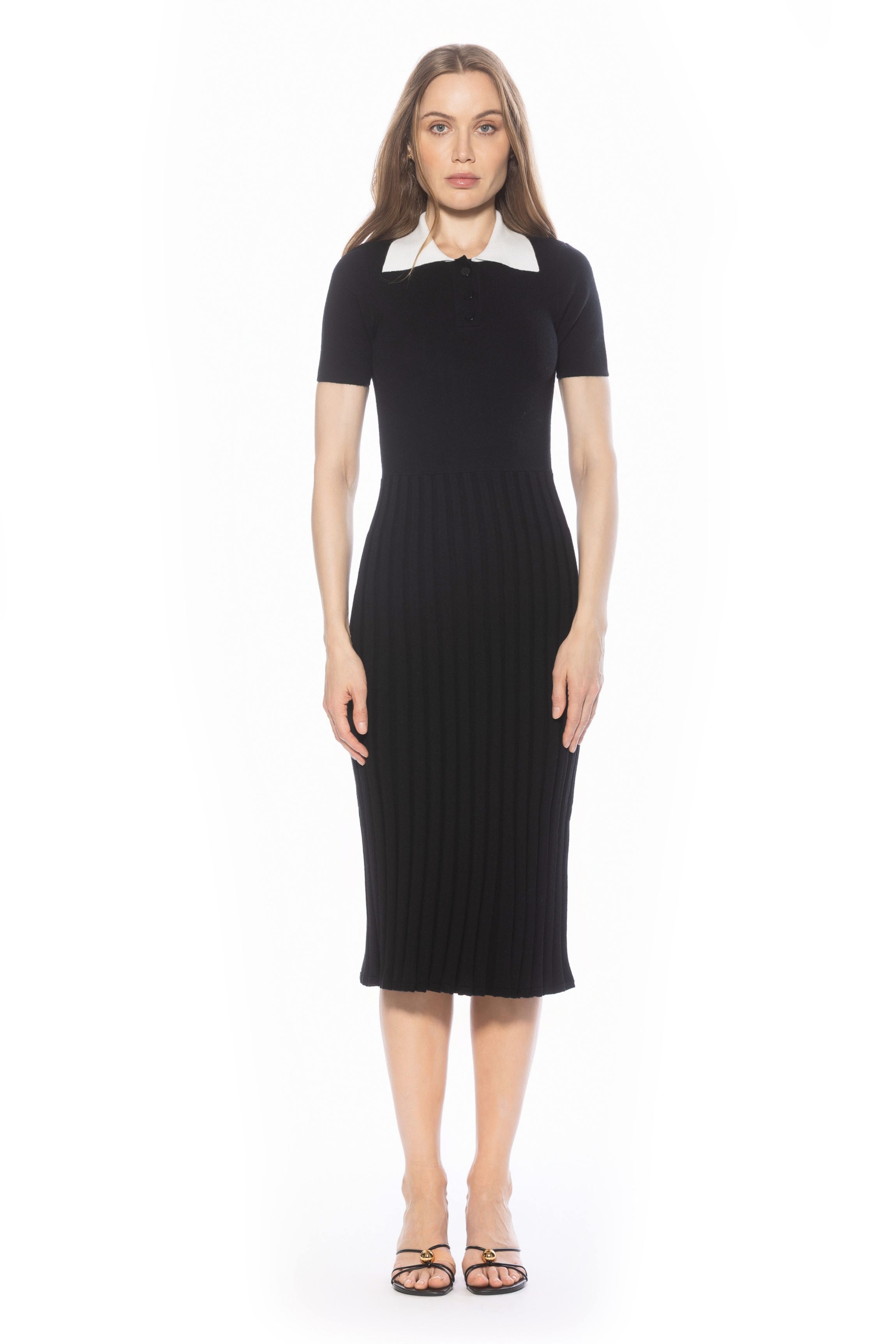 Lanie Collared Knit Midi Dress