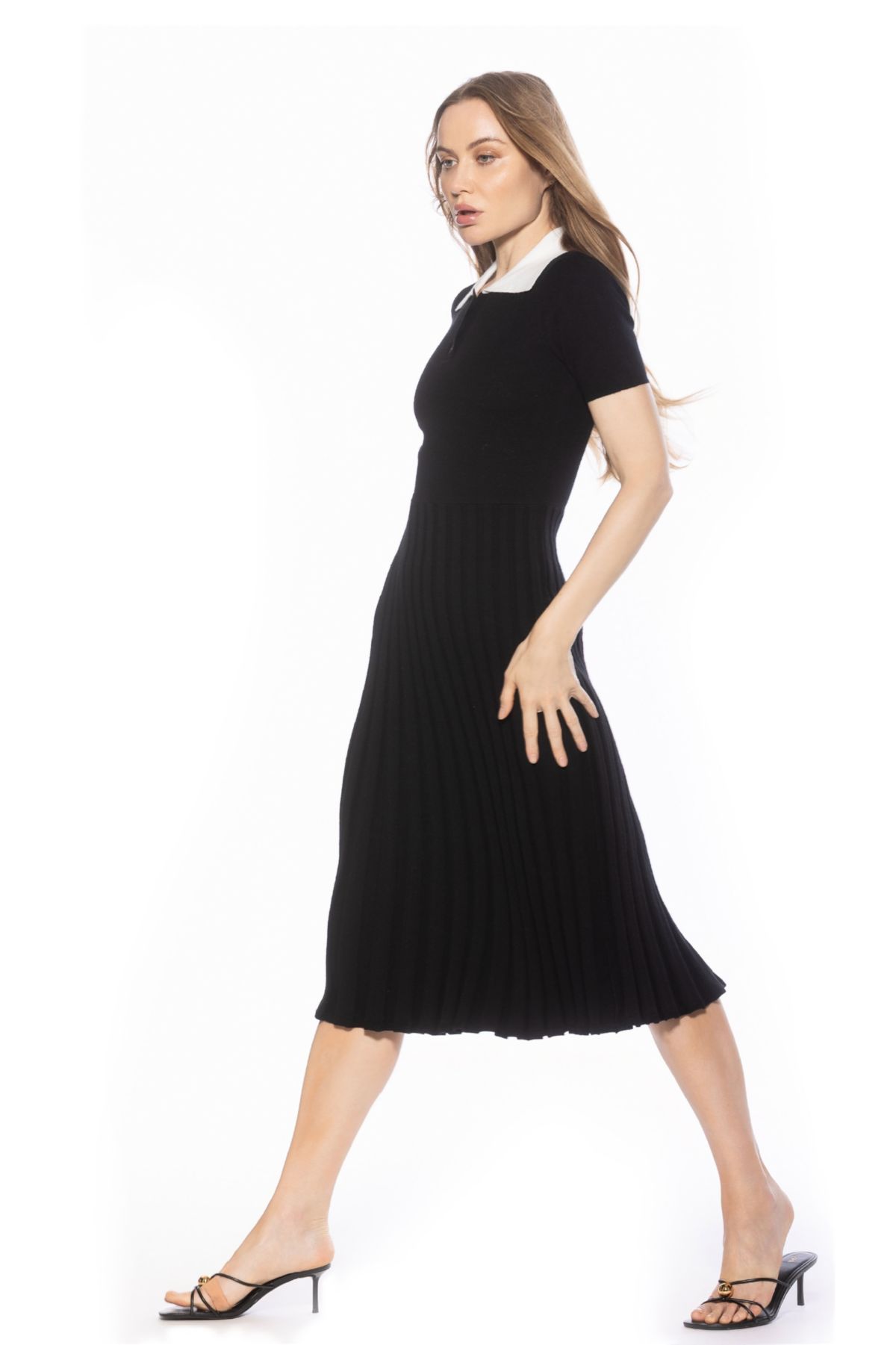 Lanie Collared Knit Midi Dress