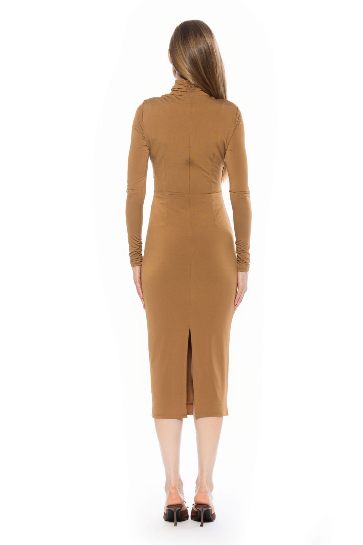 Elio Draped Midi Sheath Dress