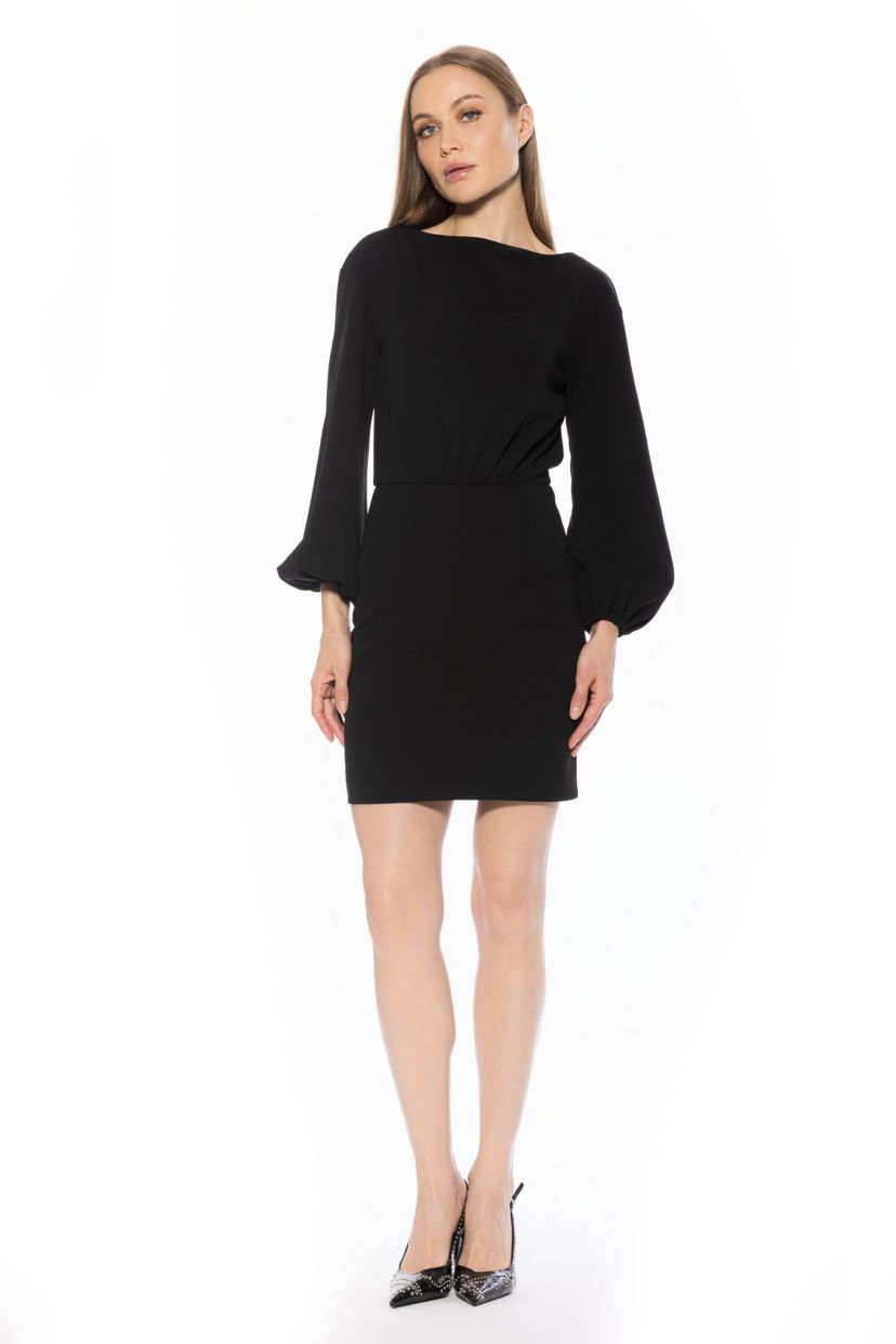 Rowe Boatneck Blouson Sleeve Dress