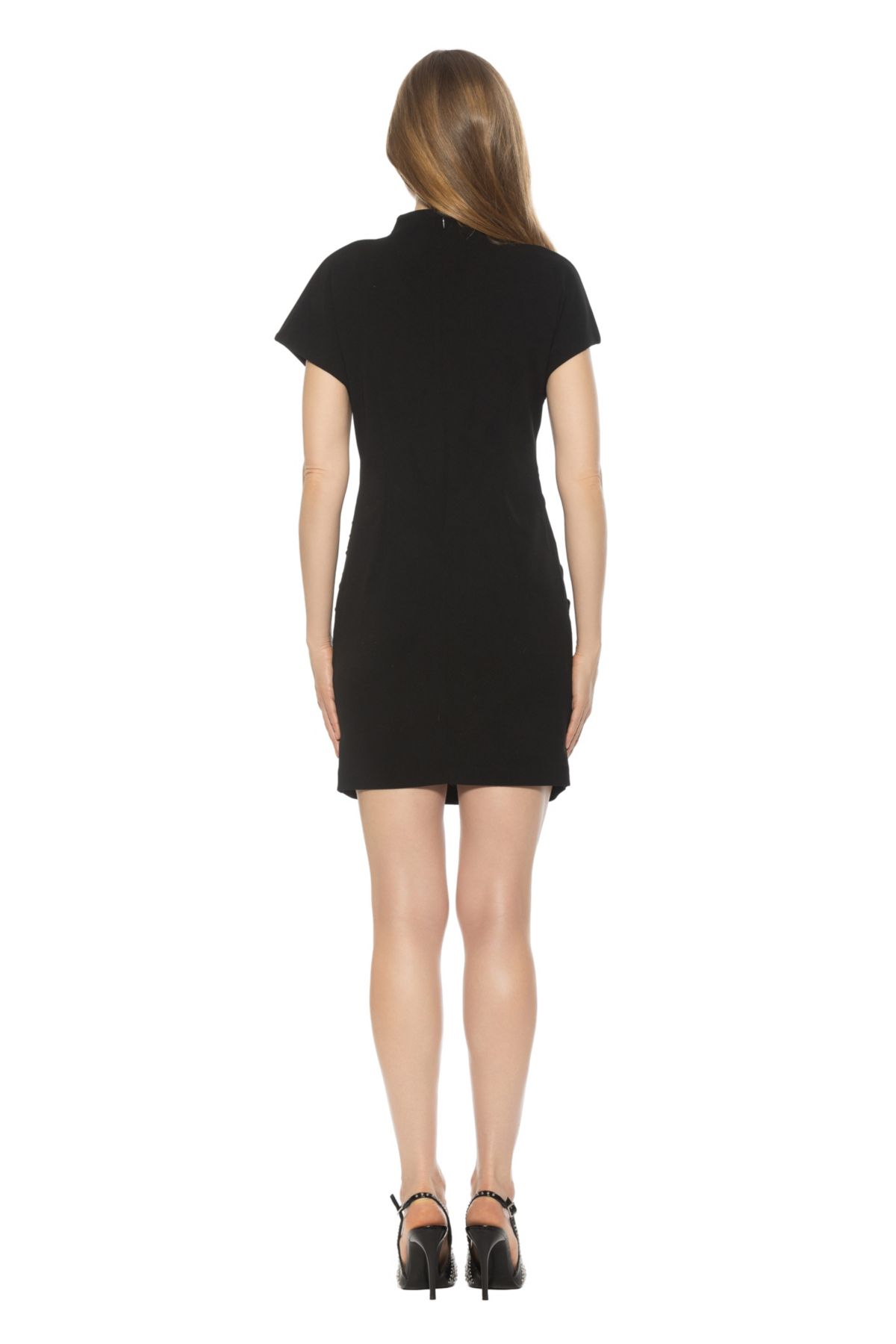 Islae Draped Mockneck Mini Dress