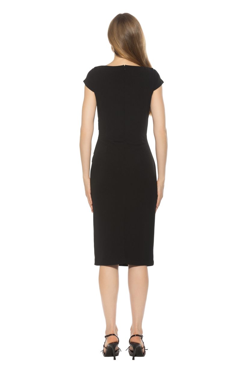 Nyx Boatneck Capsleeve Sheath Dress