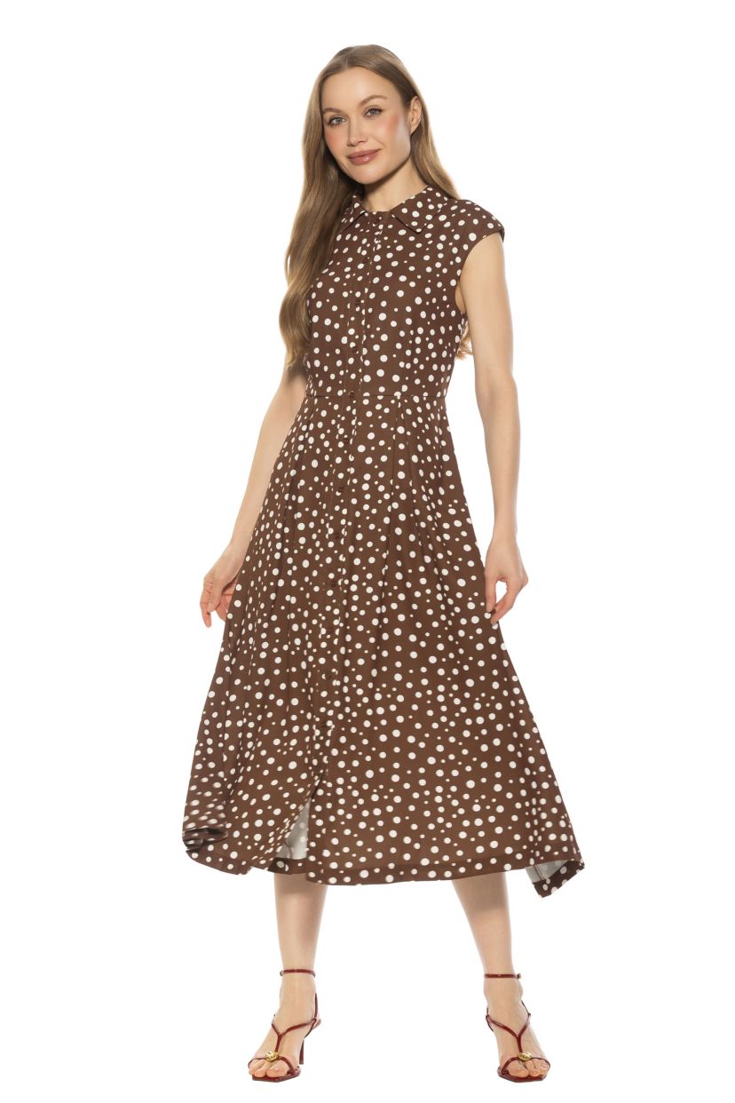 Amoura Collared Button Down Midi Dress