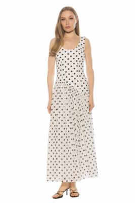 Alexia Admor Women's Elowen U Neck Maxi Dress, Ivory, XL