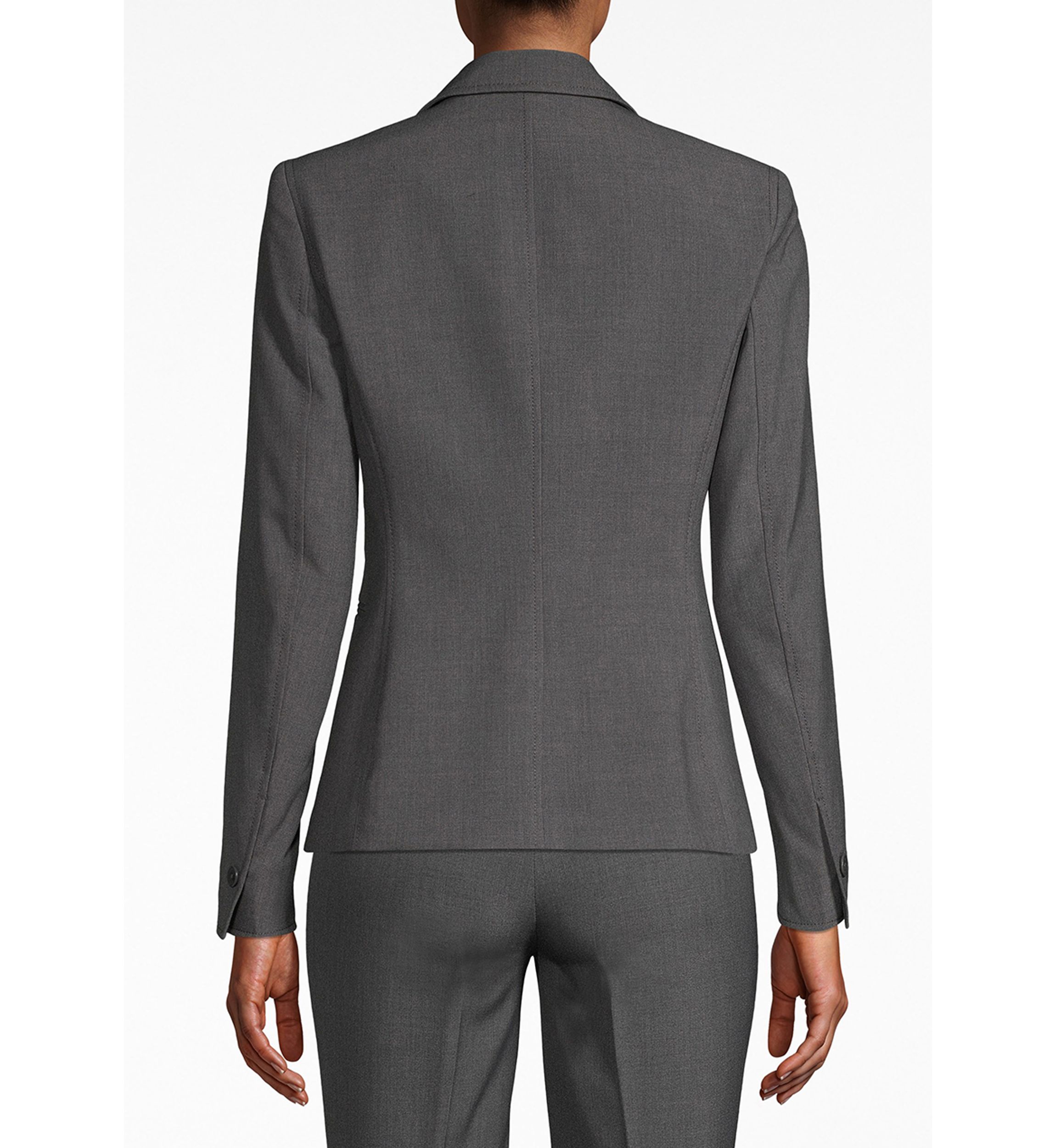 Womens Notch Collar One Button Blazer