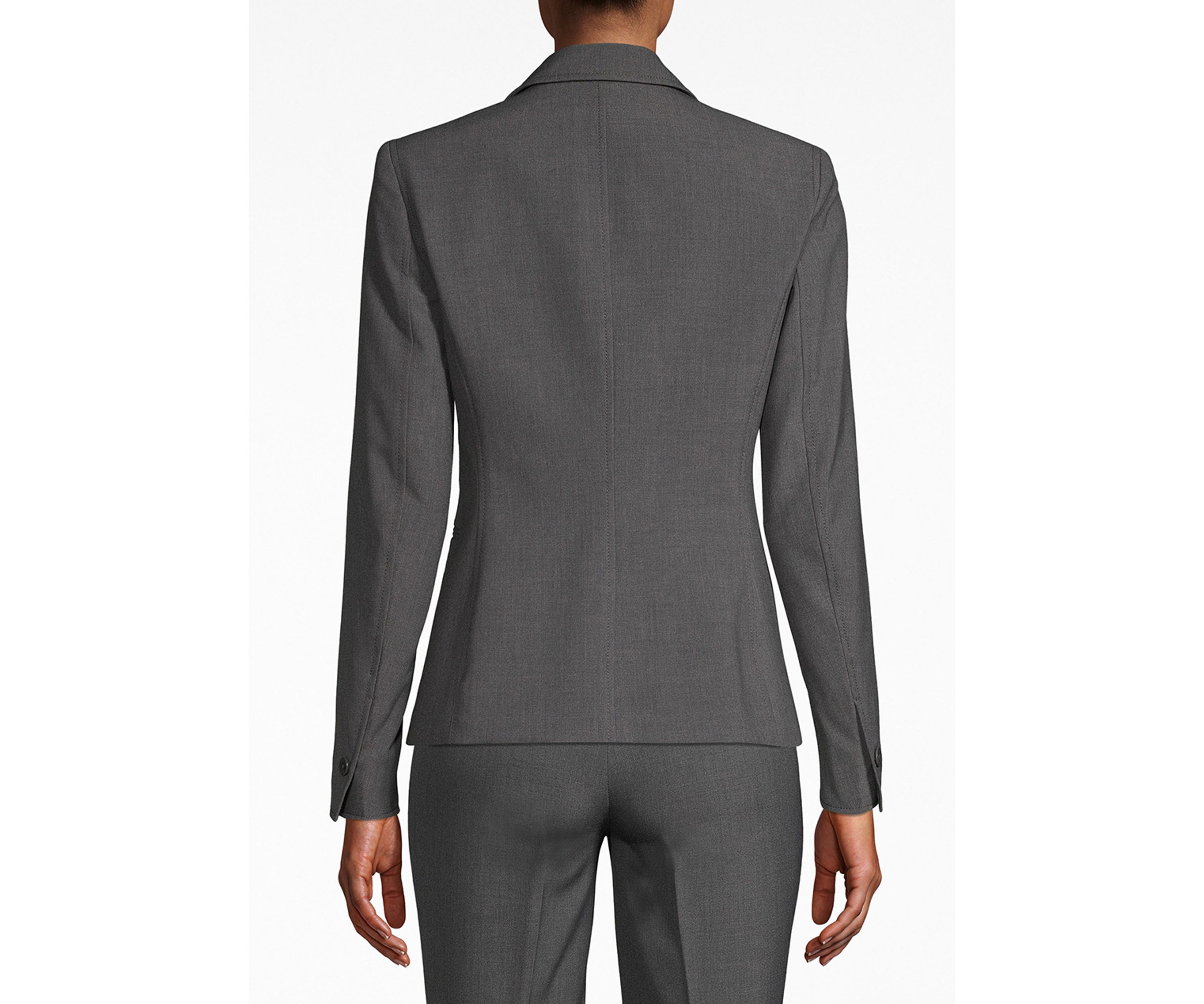Womens Notch Collar One Button Blazer