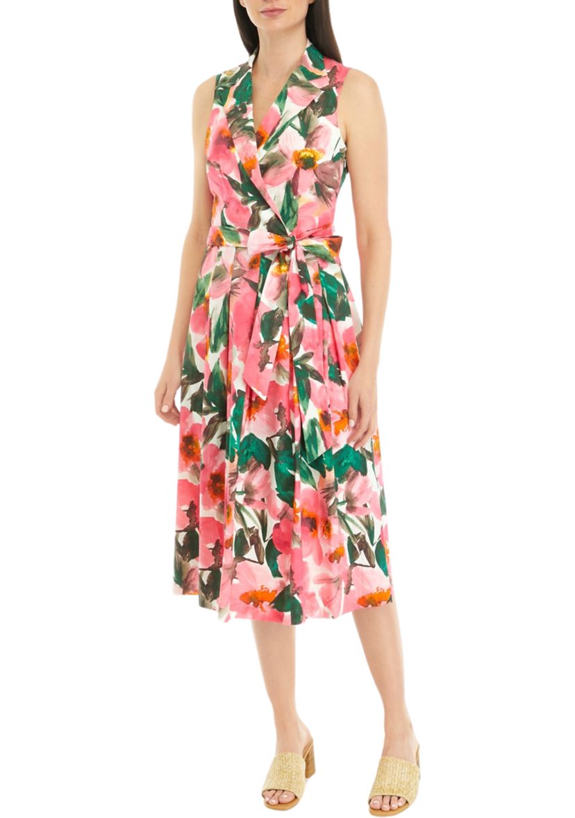 NOTCH COLLAR WRAP W/ FULL SKIRT