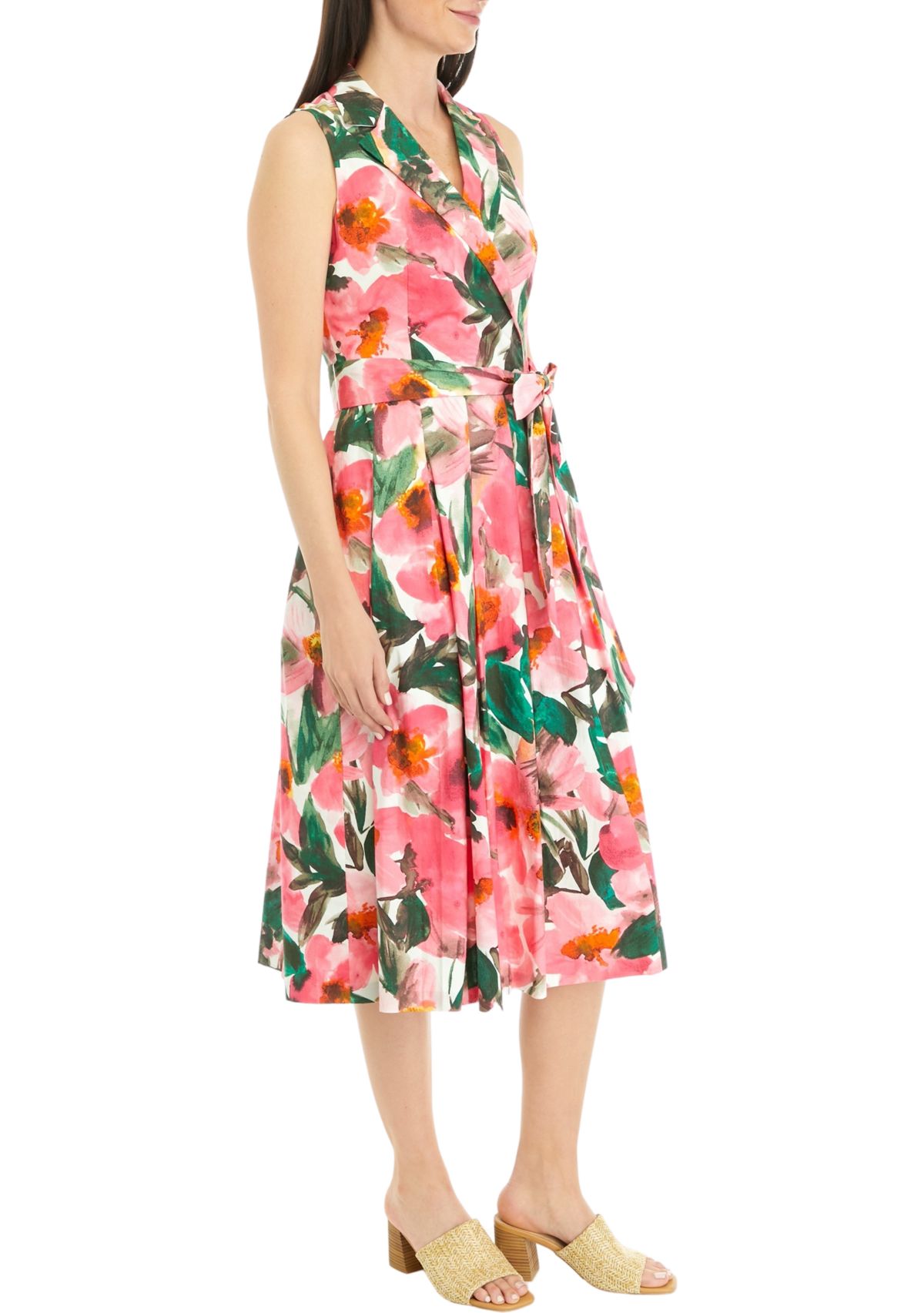 NOTCH COLLAR WRAP W/ FULL SKIRT