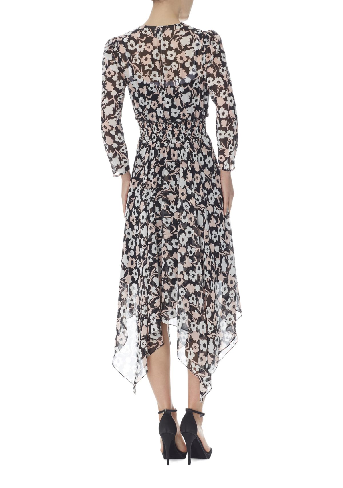 Womens V-Neck Midi Dress
