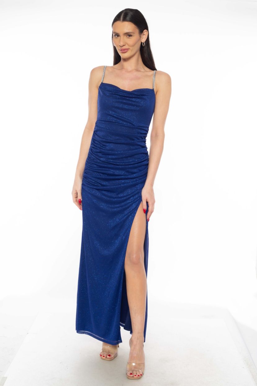 Jump Apparel Glitter Drape Dress | Belk