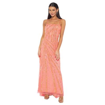 Jump Apparel Women's Strapless beaded gown