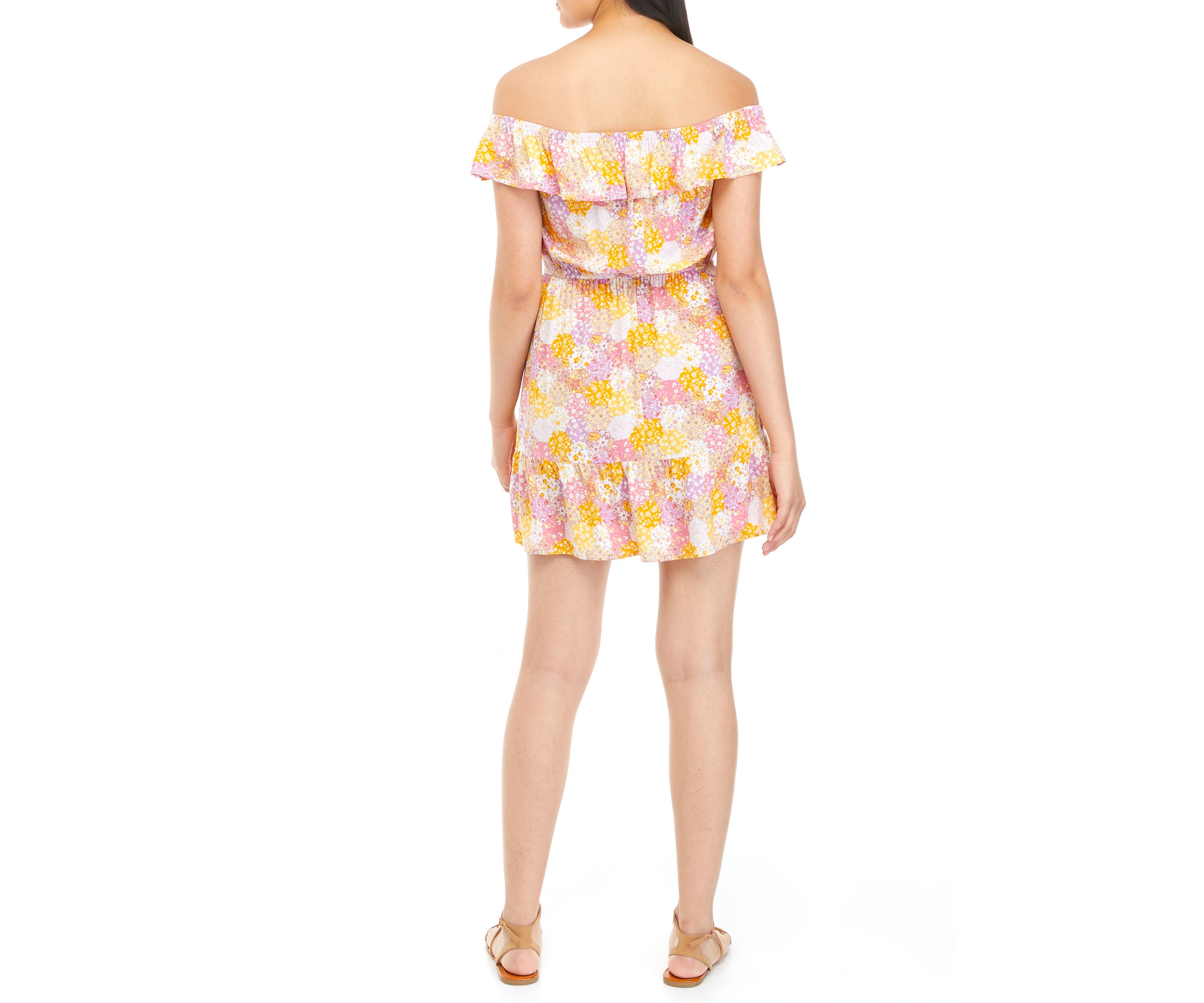 Juniors Off the Shoulder Floral Dress