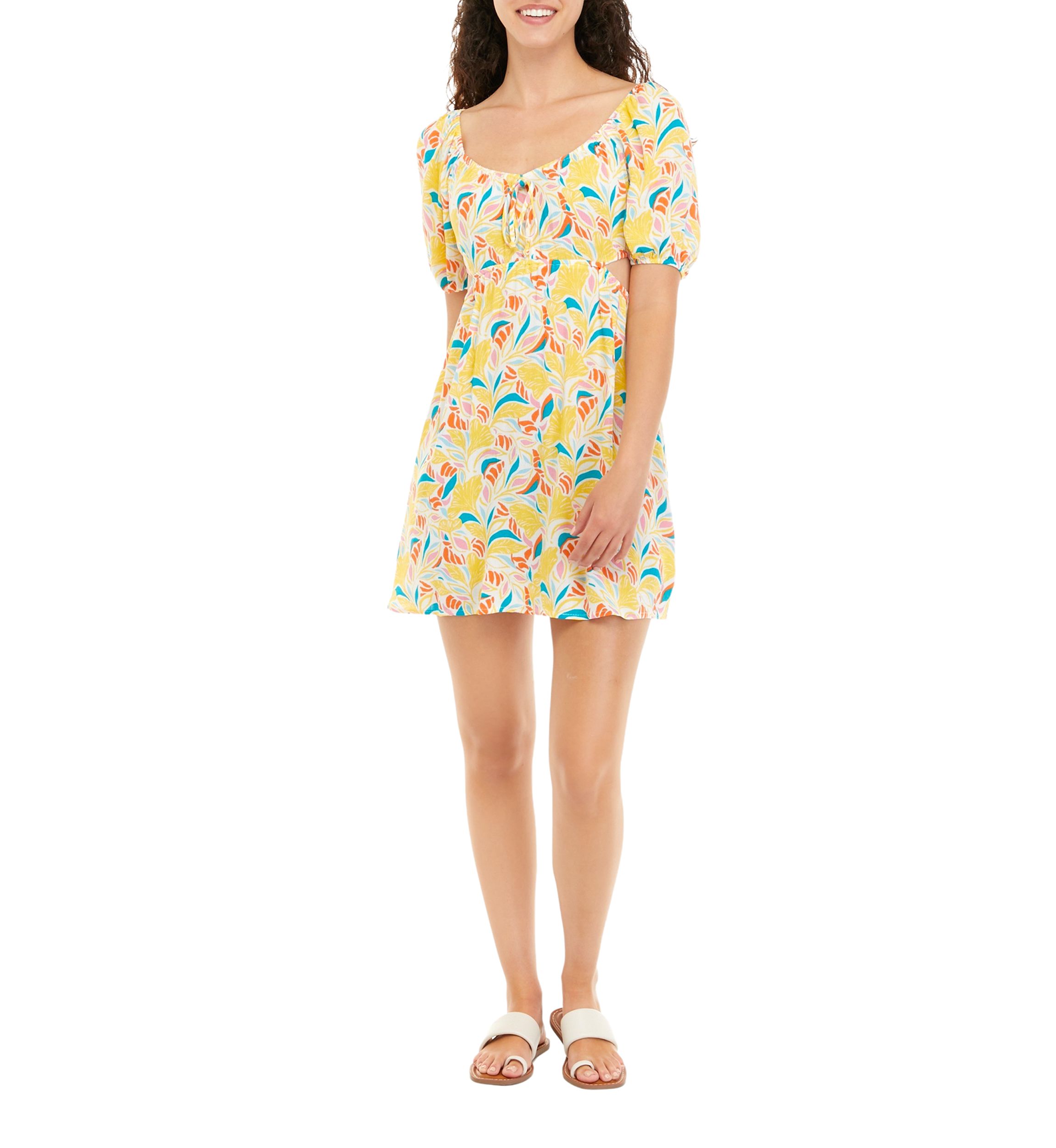 Juniors Deep V Cutout Dress