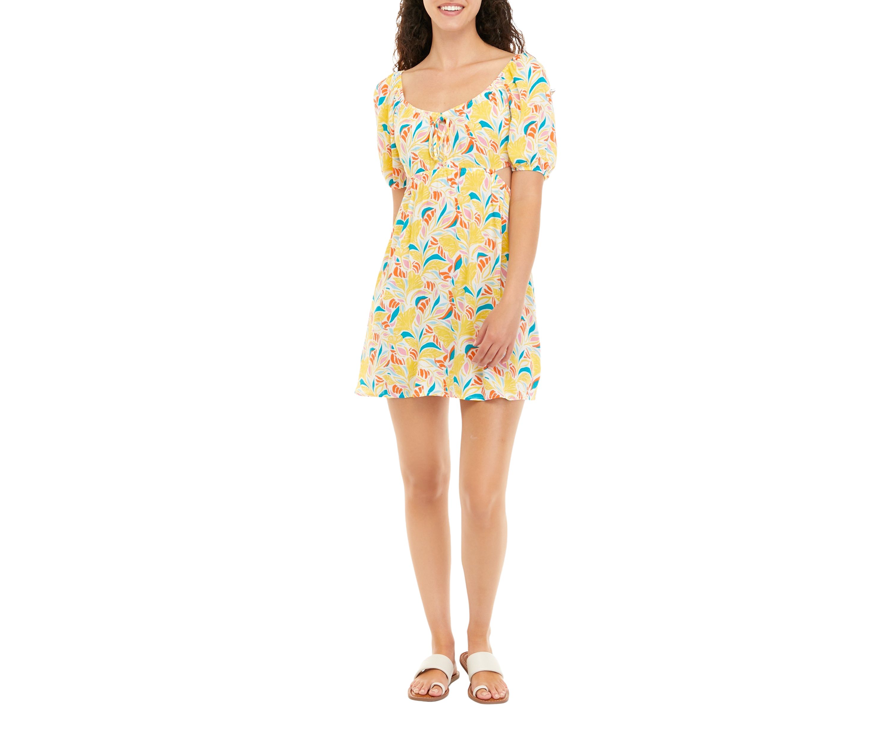 Juniors Deep V Cutout Dress