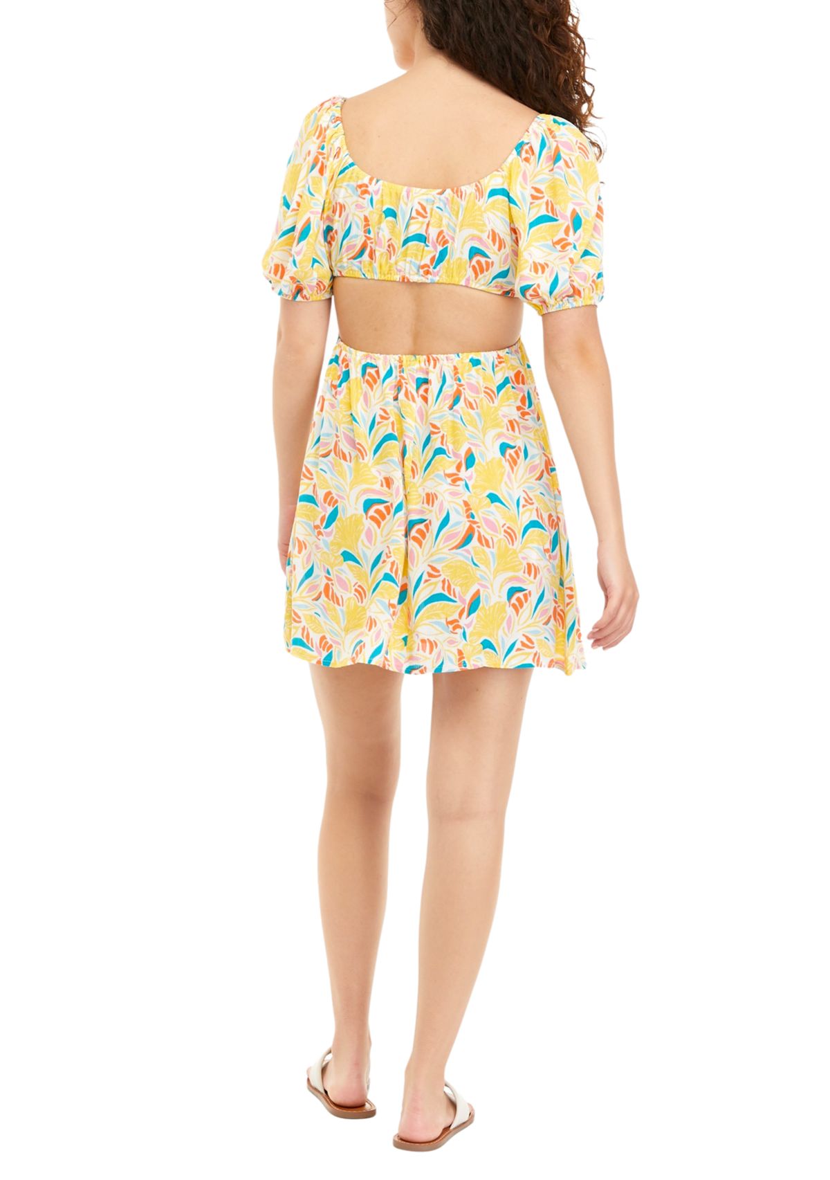 Juniors Deep V Cutout Dress