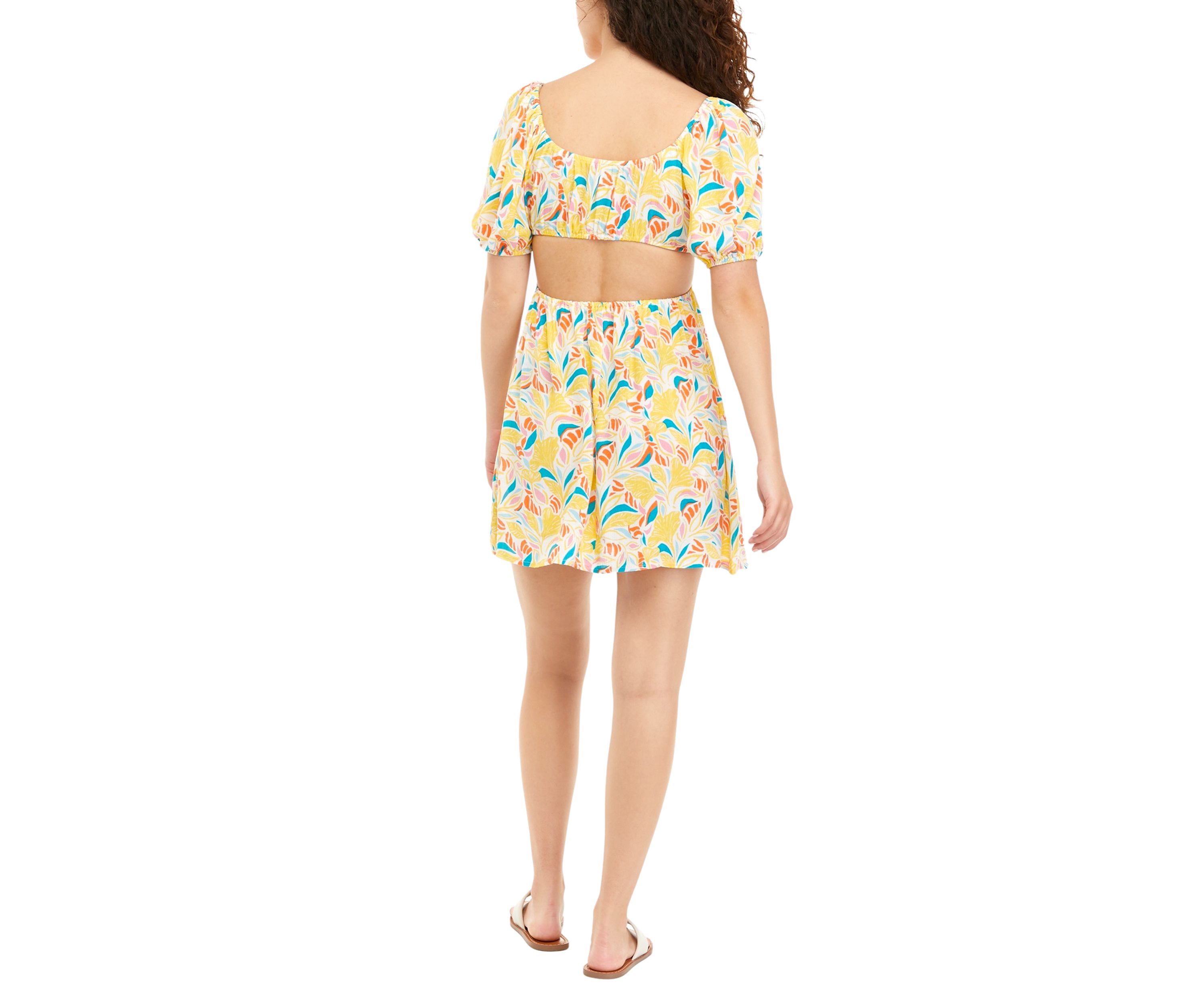 Juniors Deep V Cutout Dress