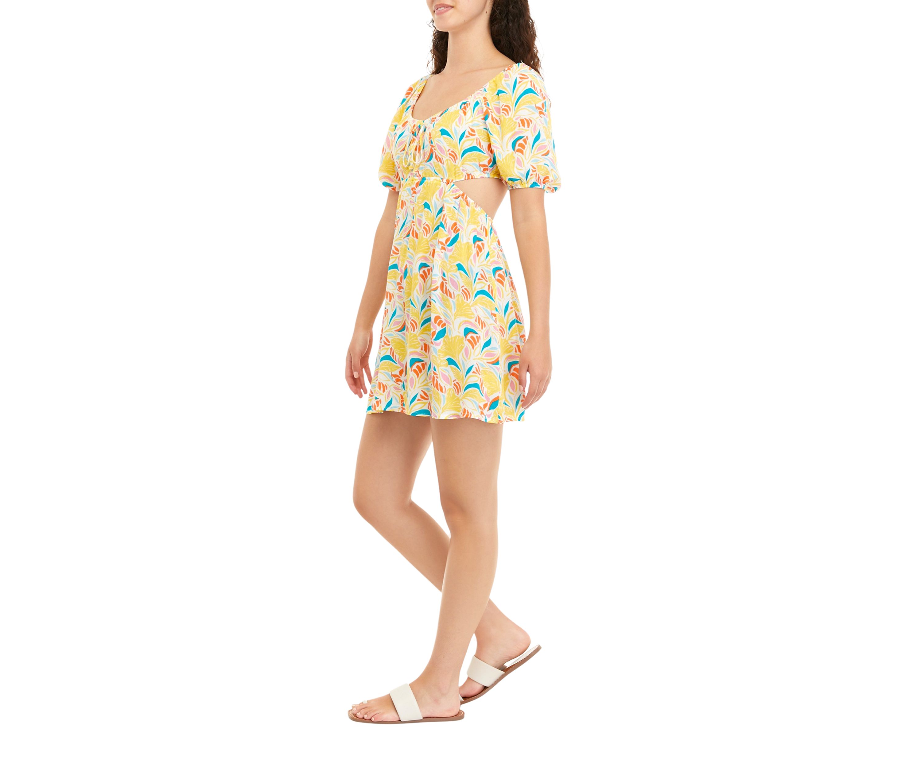 Juniors Deep V Cutout Dress