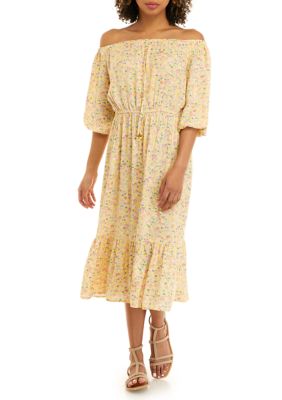 Yellow store dress belk