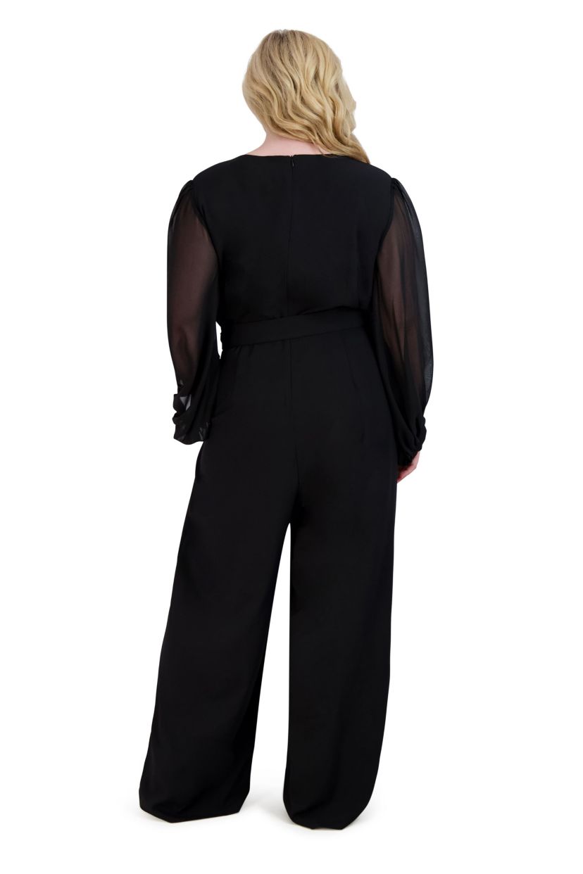 LS WRAP JUMPSUIT