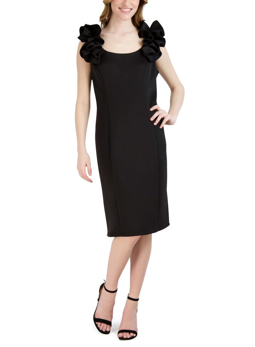 RUFFLE MIDI DRESS