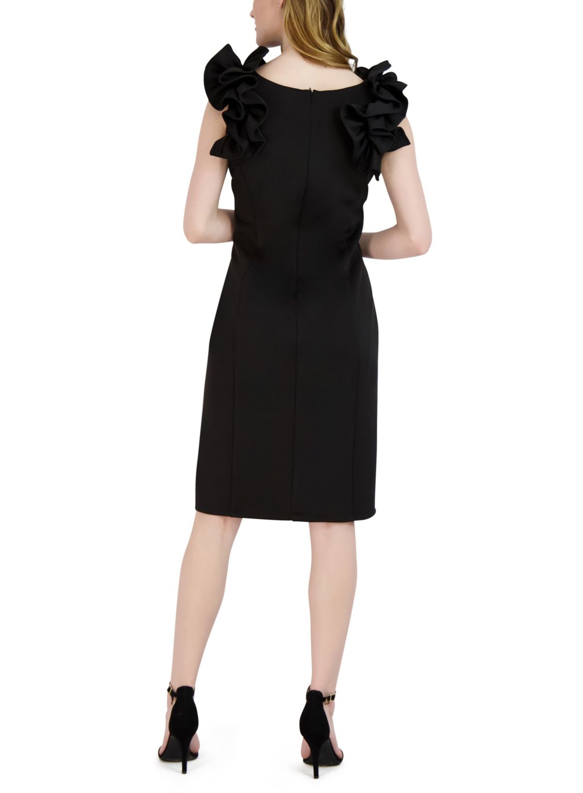 RUFFLE MIDI DRESS