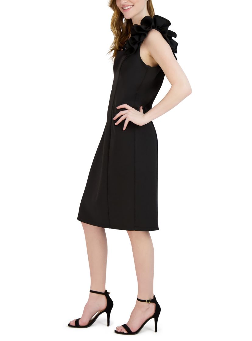 RUFFLE MIDI DRESS