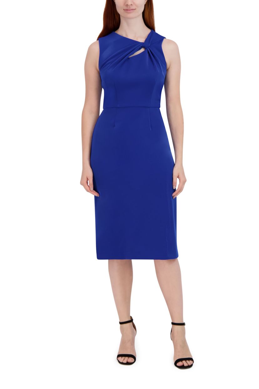 Donna Ricco KNOT NECK MIDI DRESS | Belk