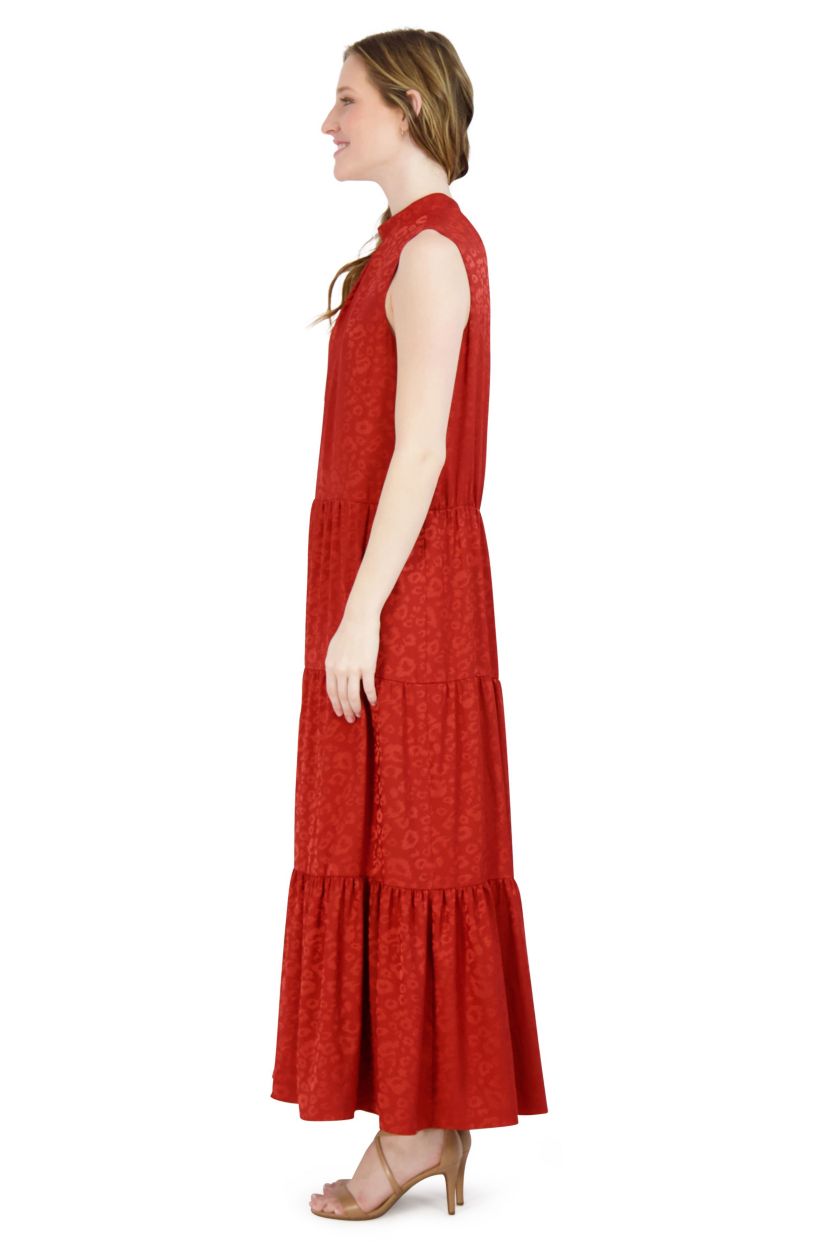 MOCK NK 3 TIER MAXI DRESS