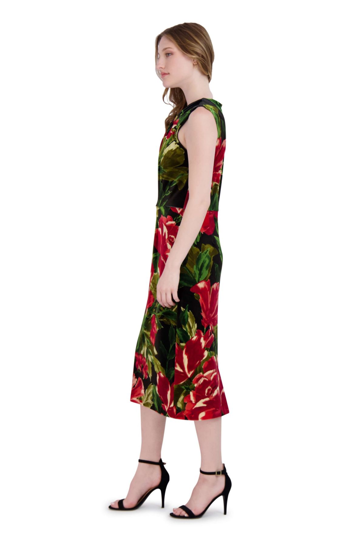 ASSYMETRICAL NECKLINE DRESS