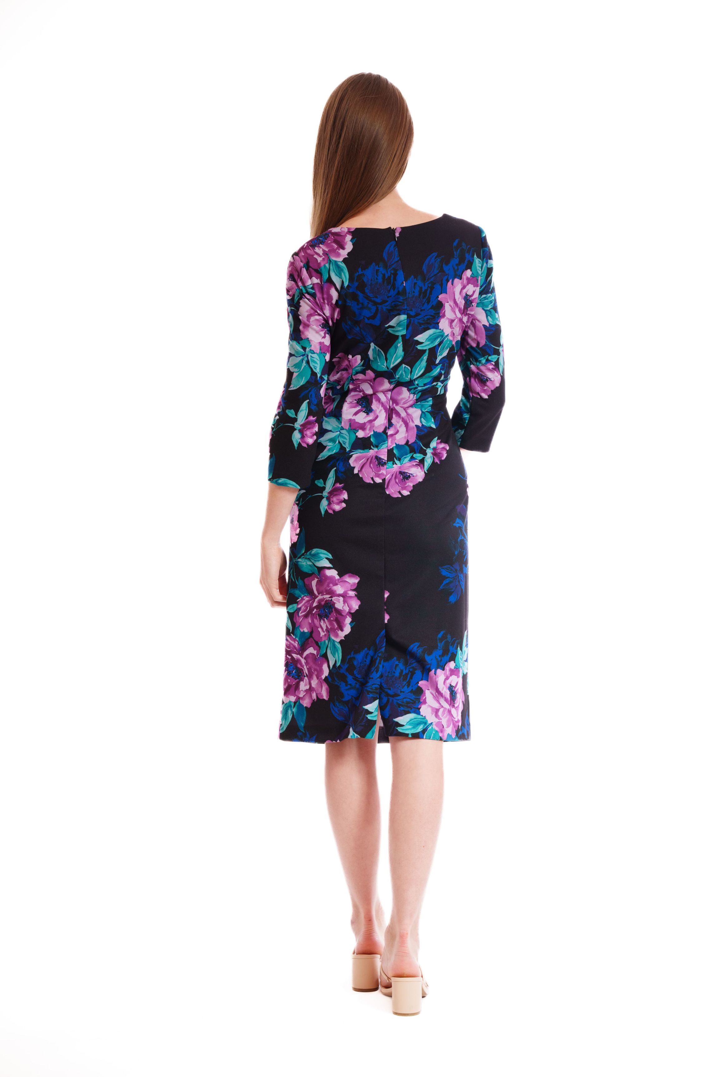ASYMMETRICAL NECK MIDI DRESS