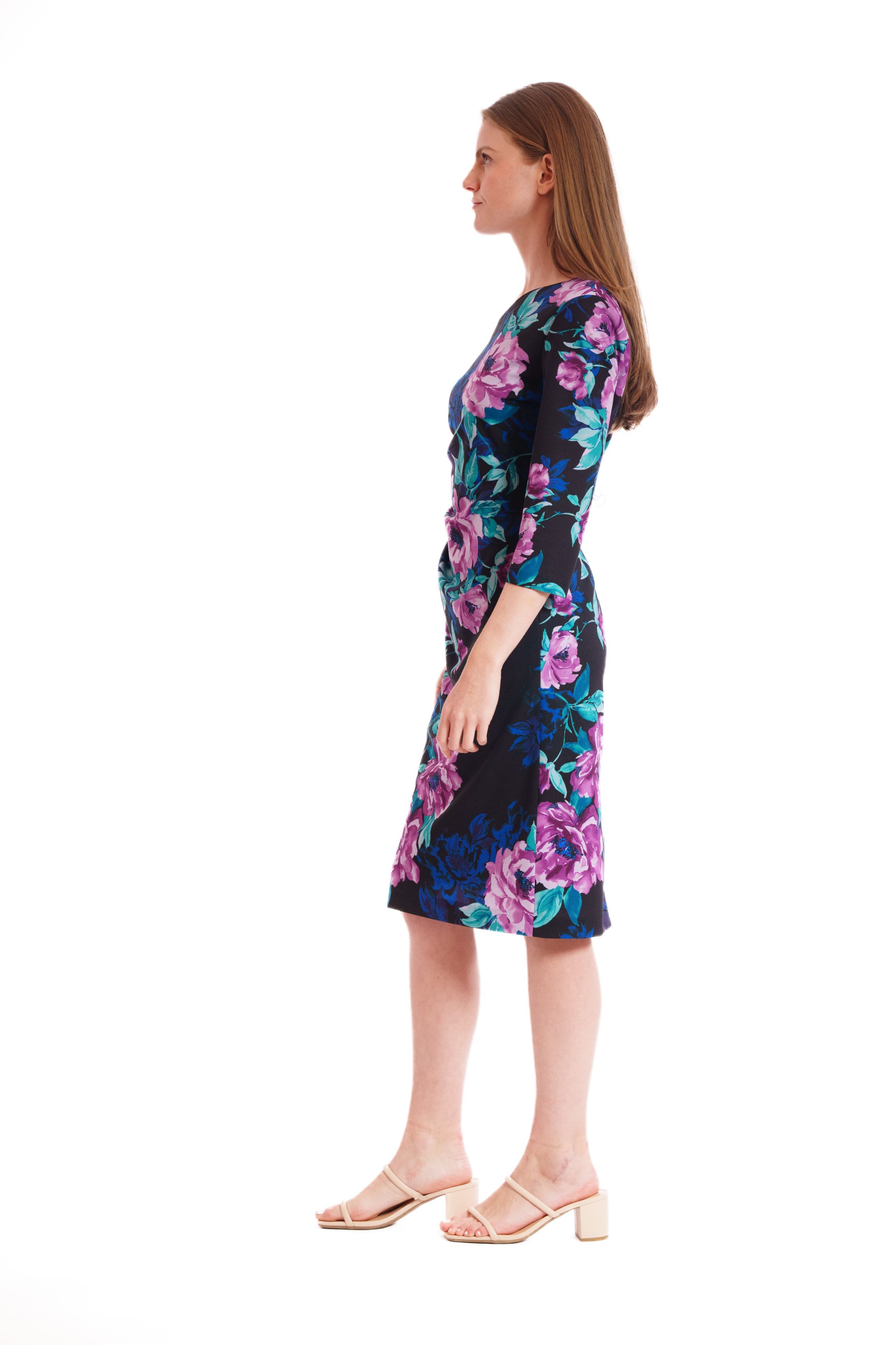 ASYMMETRICAL NECK MIDI DRESS