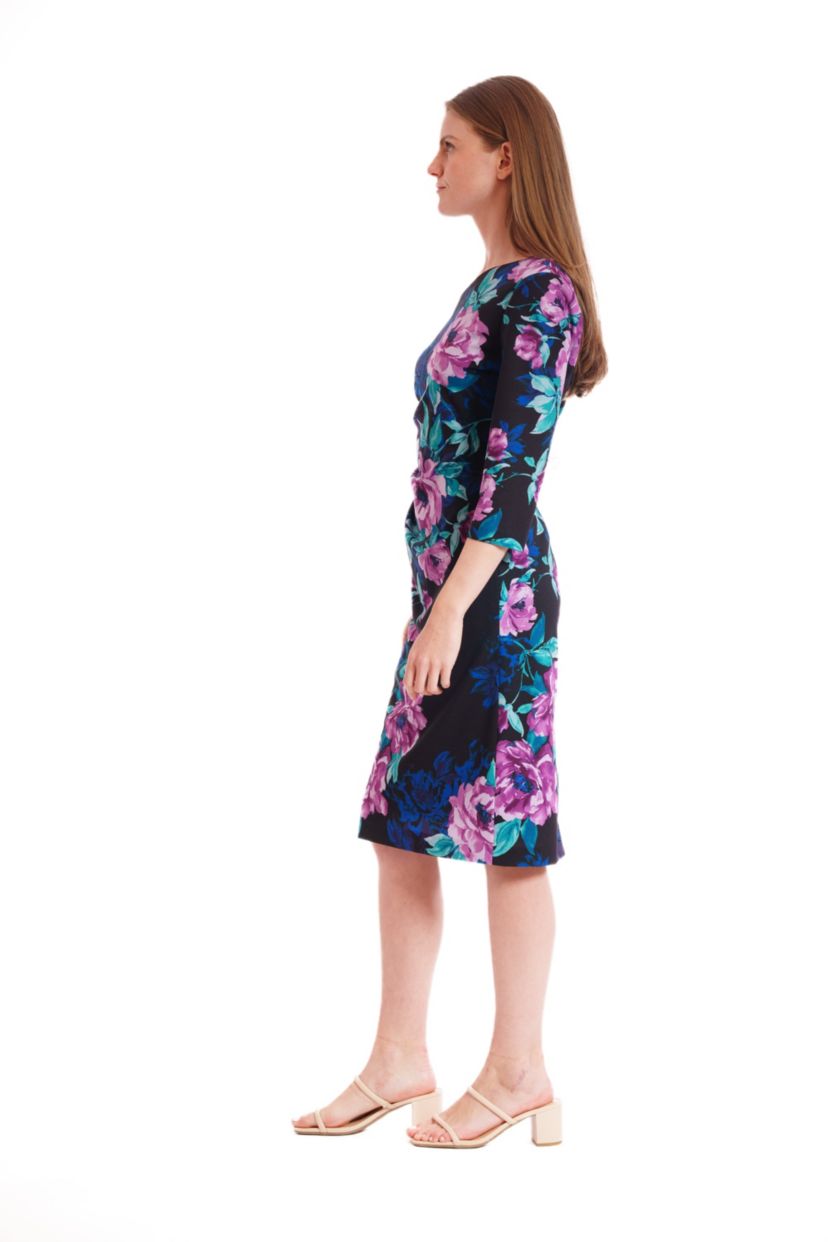 ASYMMETRICAL NECK MIDI DRESS